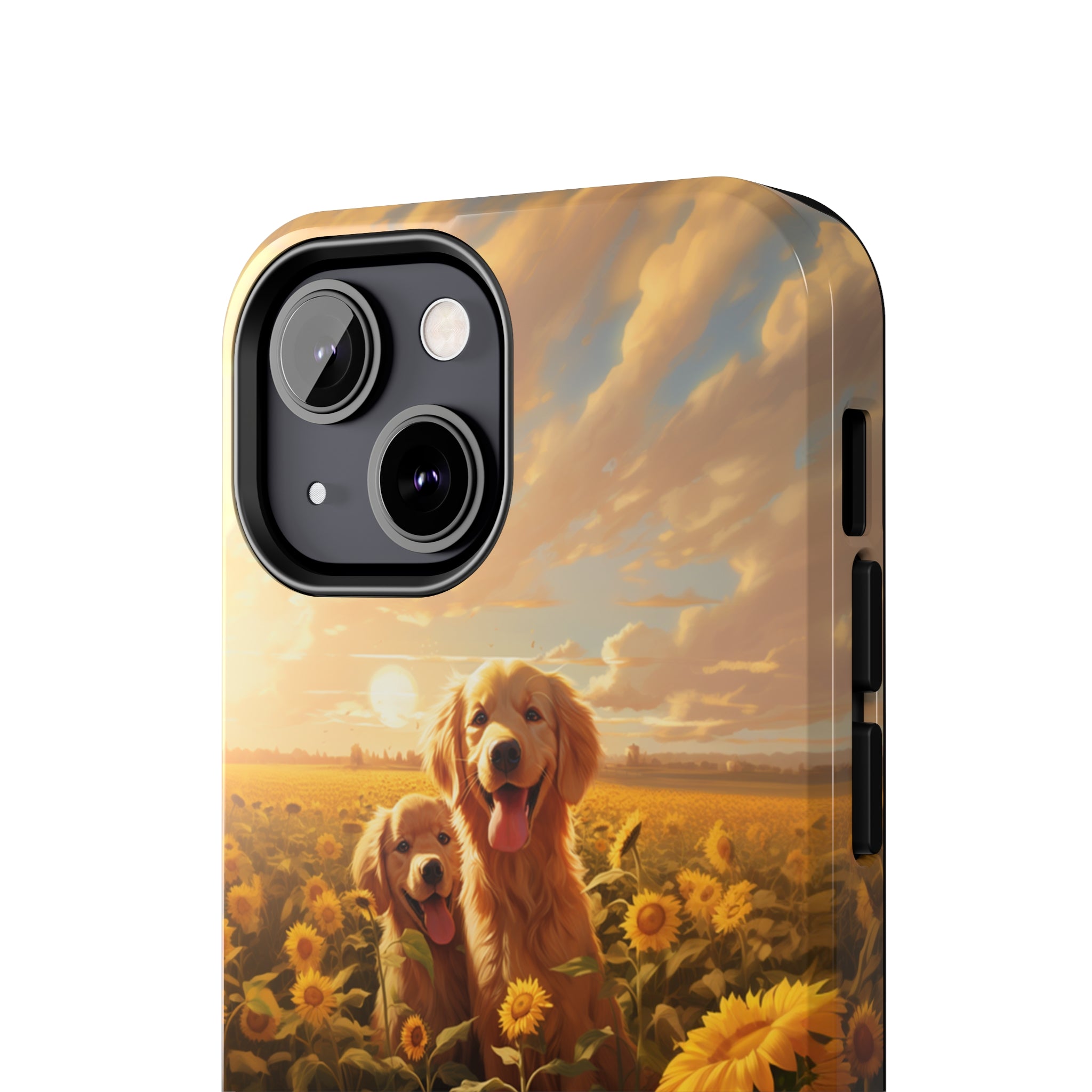 Golden Retriever Love: Impact-Resistant iPhone Case