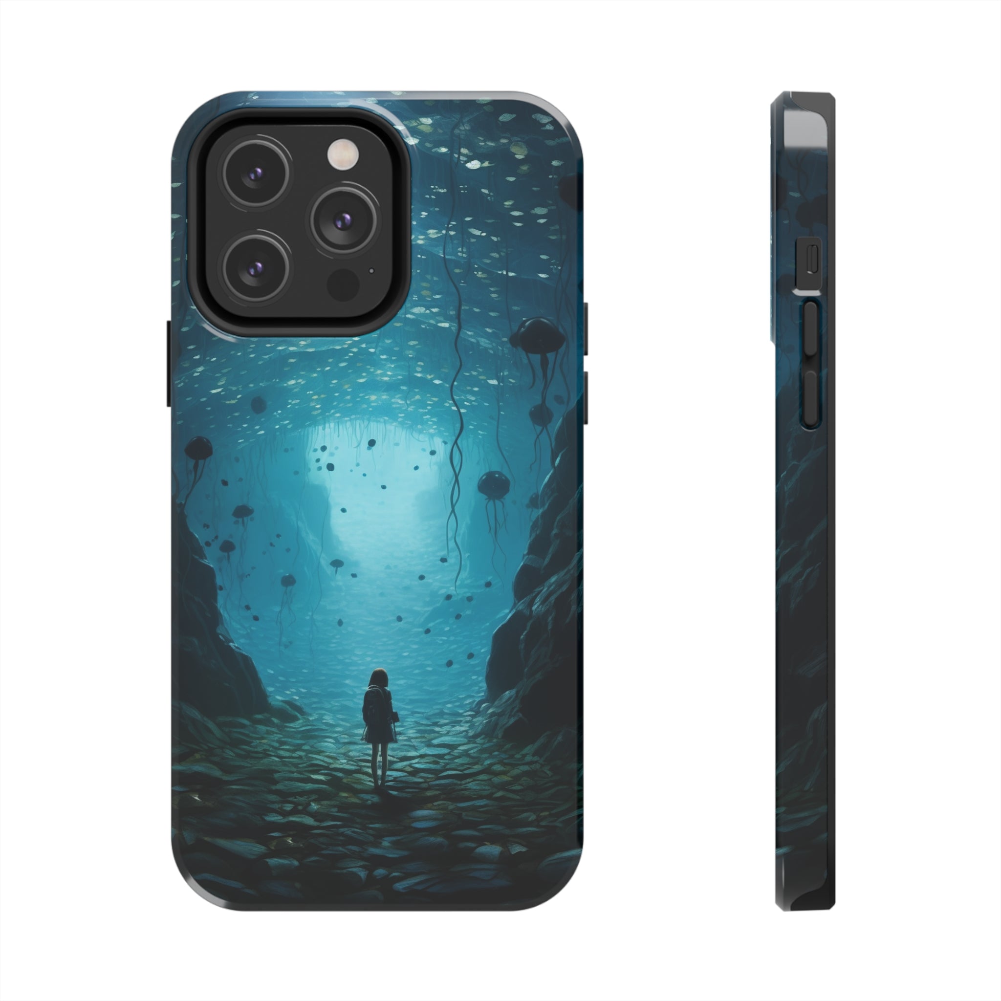 Girl in Abyss: Impact-Resistant iPhone Case