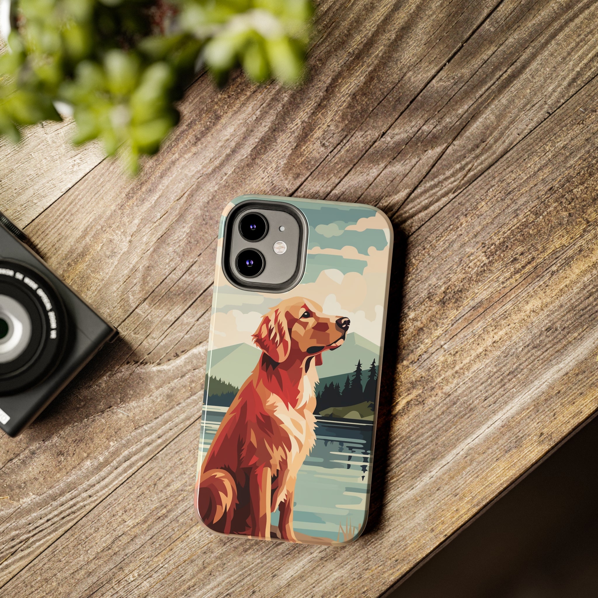 Golden Retriever Love: Impact-Resistant iPhone Case