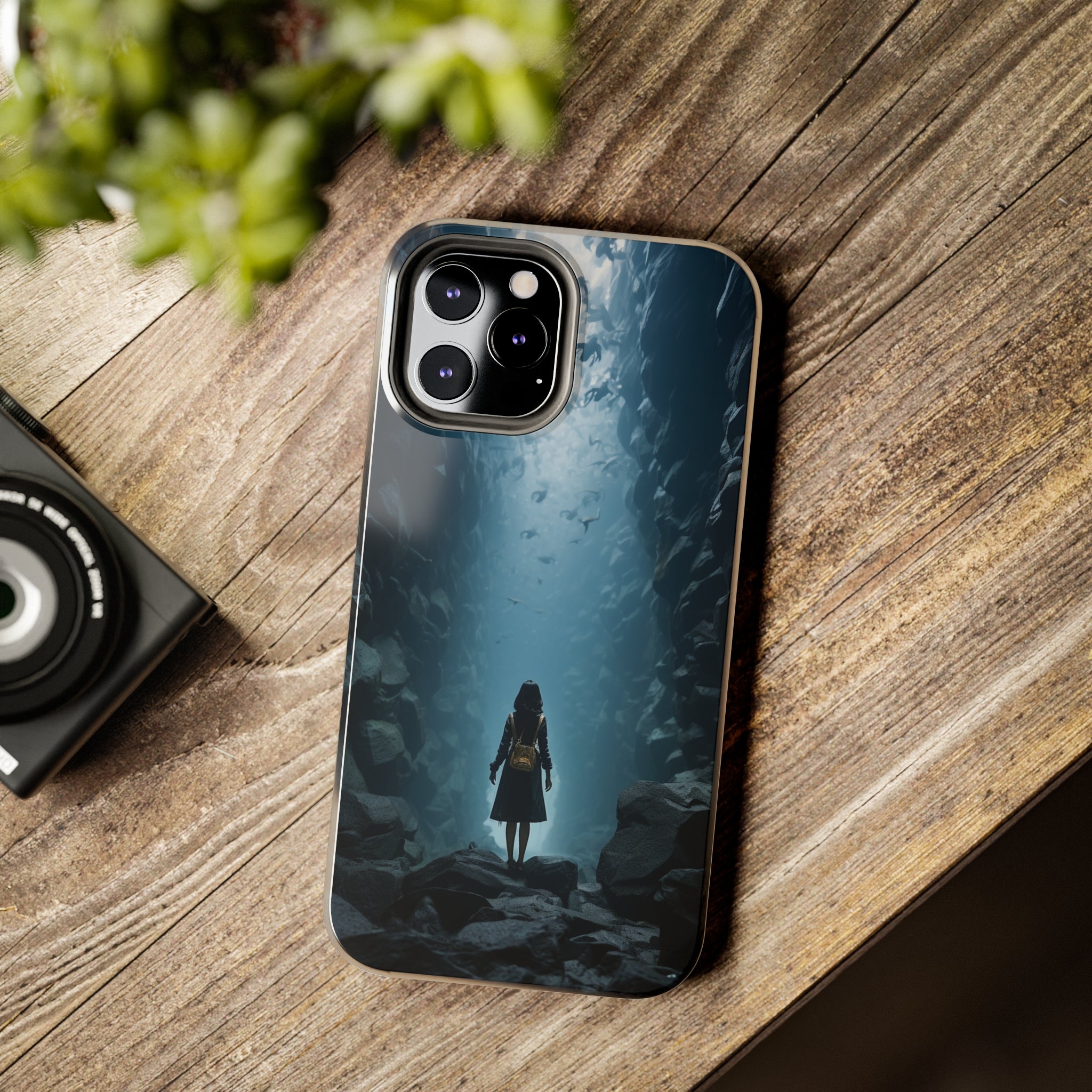 Girl in Abyss: Impact-Resistant iPhone Case