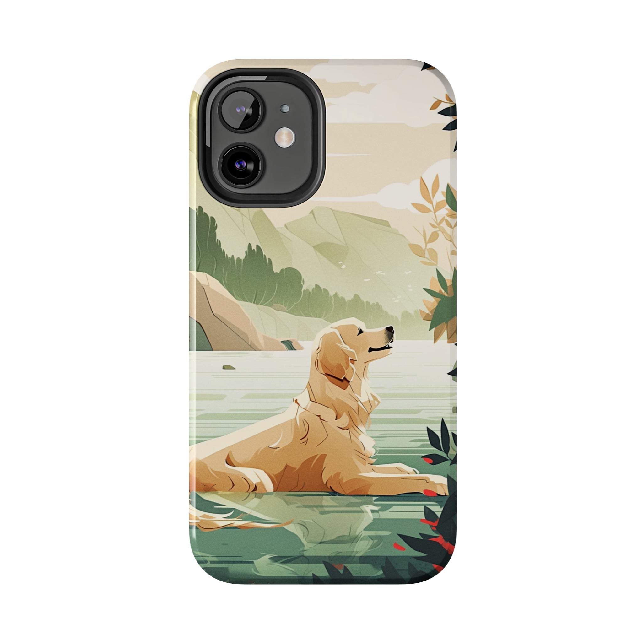 Golden Retriever Love: Impact-Resistant iPhone Case