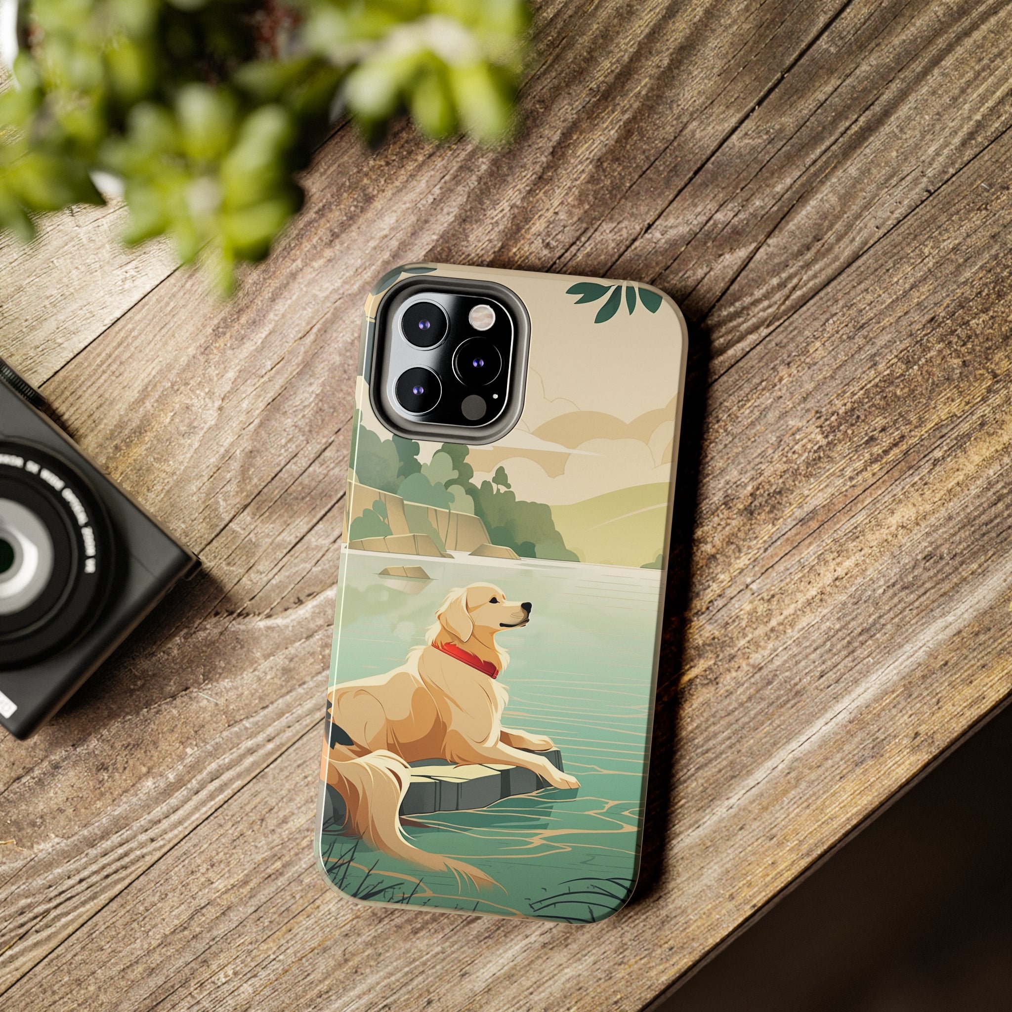 Golden Retriever Love: Impact-Resistant iPhone Case