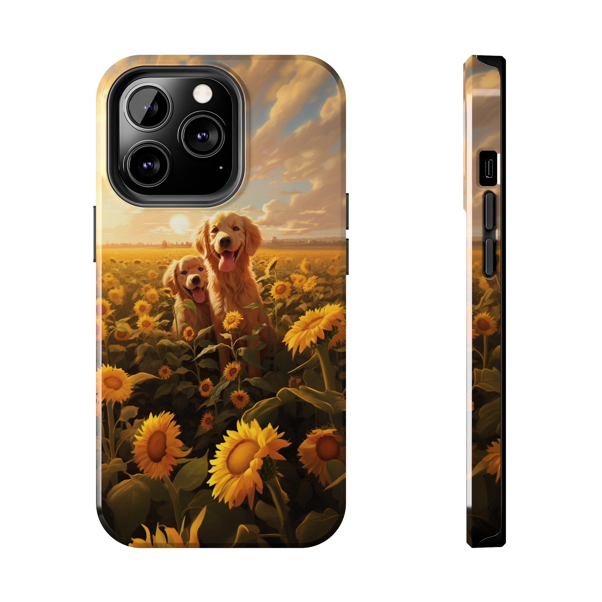 Golden Retriever Love: Impact-Resistant iPhone Case