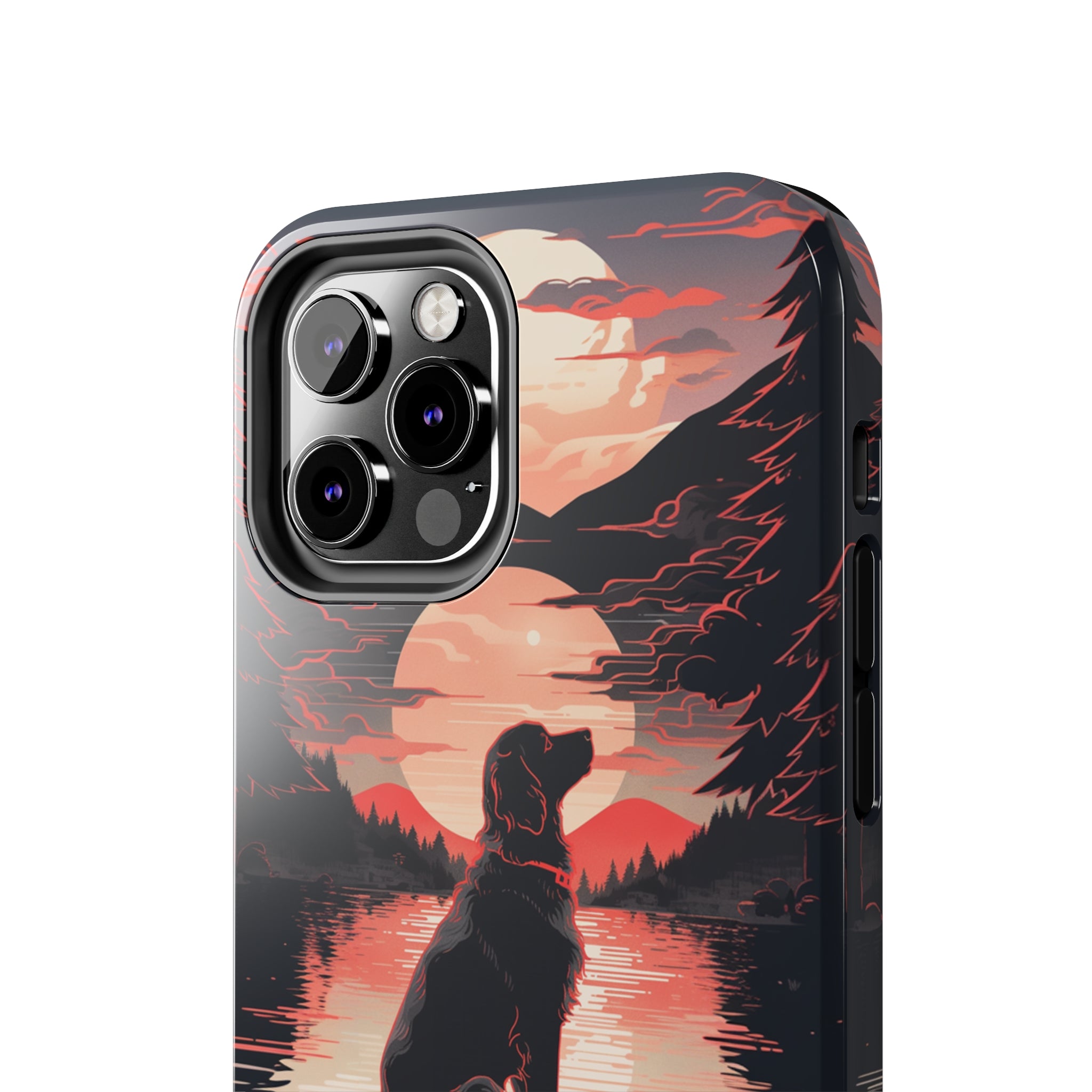 Golden Retriever Love - Dark Mode: Impact-Resistant iPhone Case