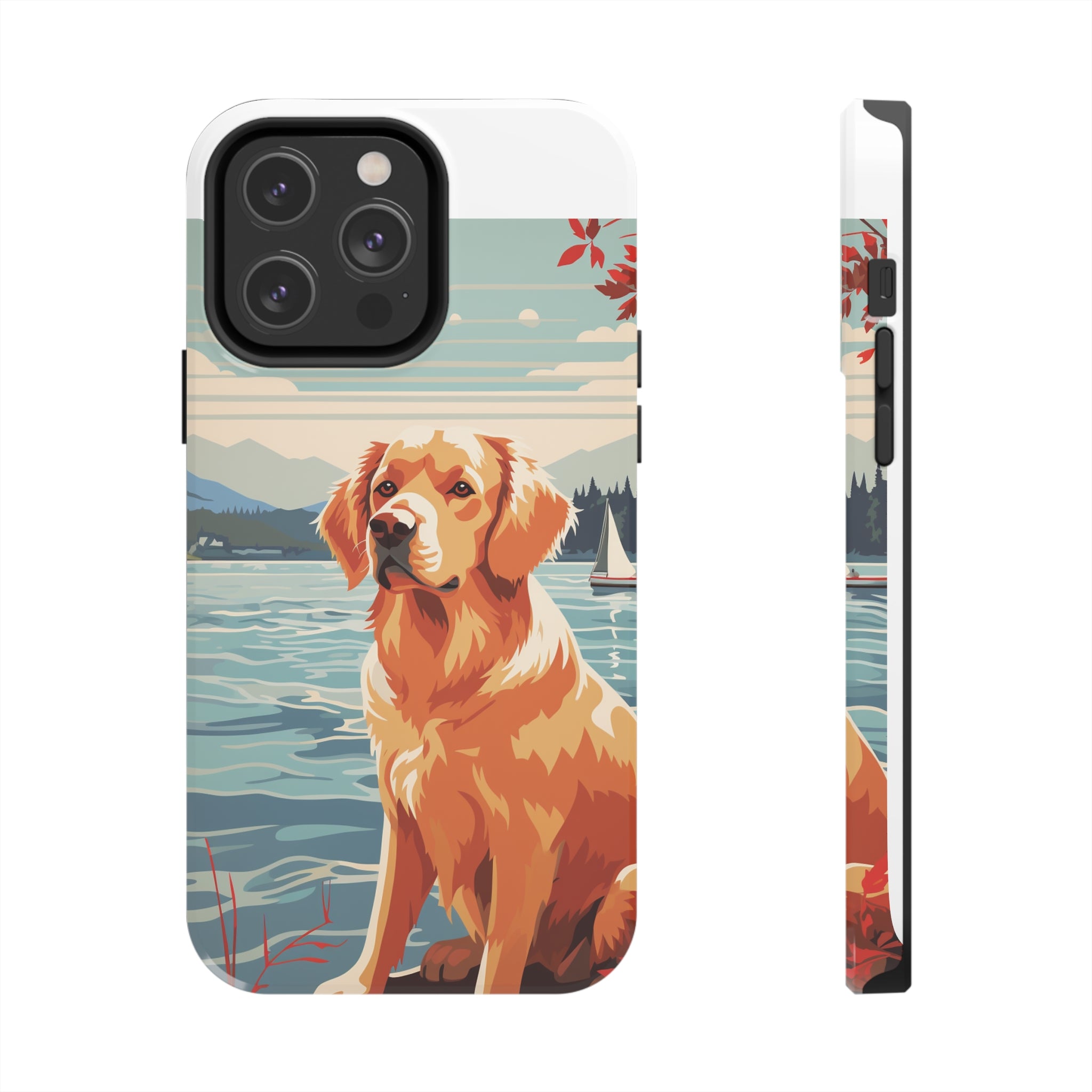 Golden Retriever Love: Impact-Resistant iPhone Case