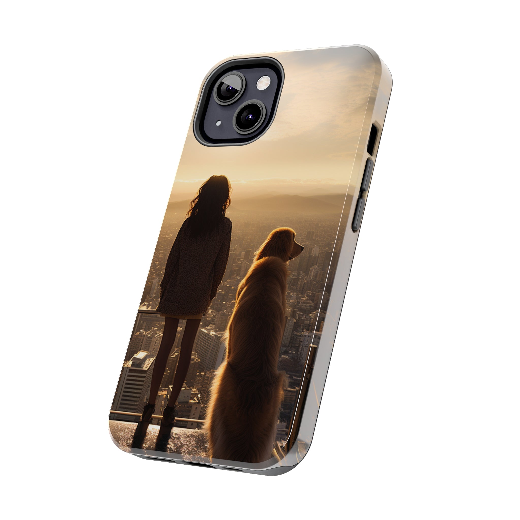 Golden Retriever Bond: Impact-Resistant iPhone Case