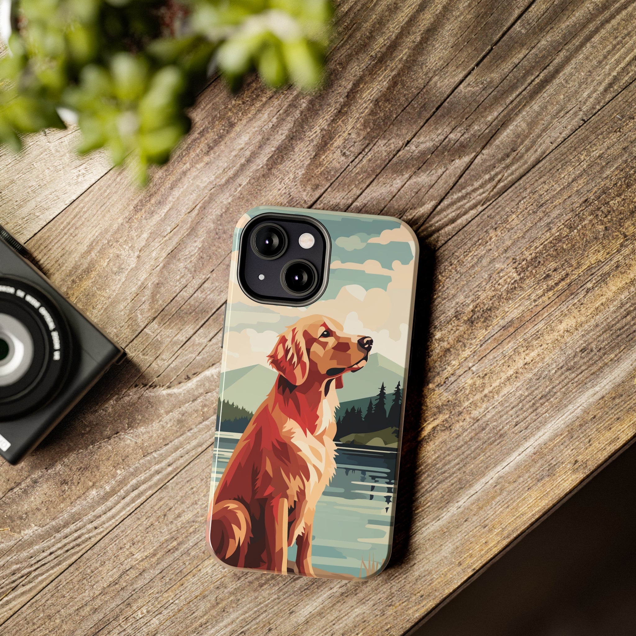 Golden Retriever Love: Impact-Resistant iPhone Case