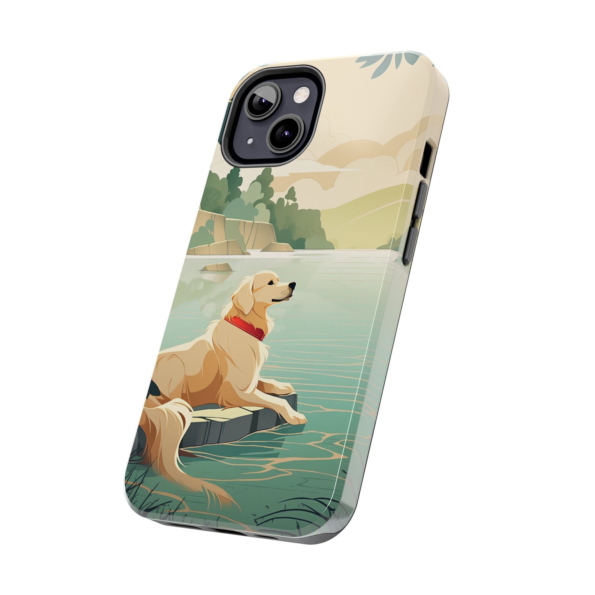 Golden Retriever Love: Impact-Resistant iPhone Case