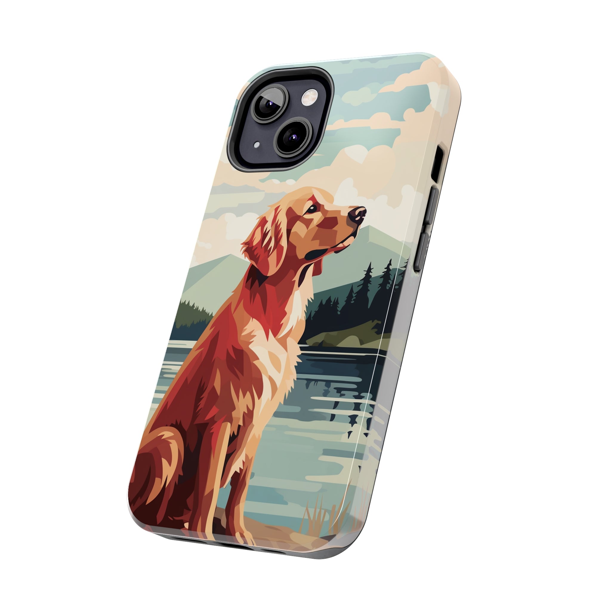 Golden Retriever Love: Impact-Resistant iPhone Case