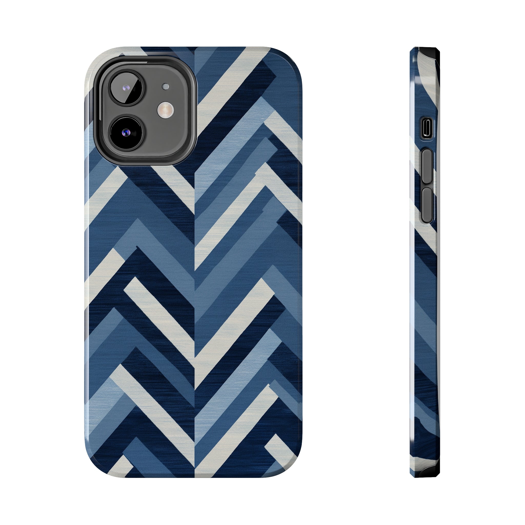 Azure Mosaic: Impact-Resistant iPhone Case