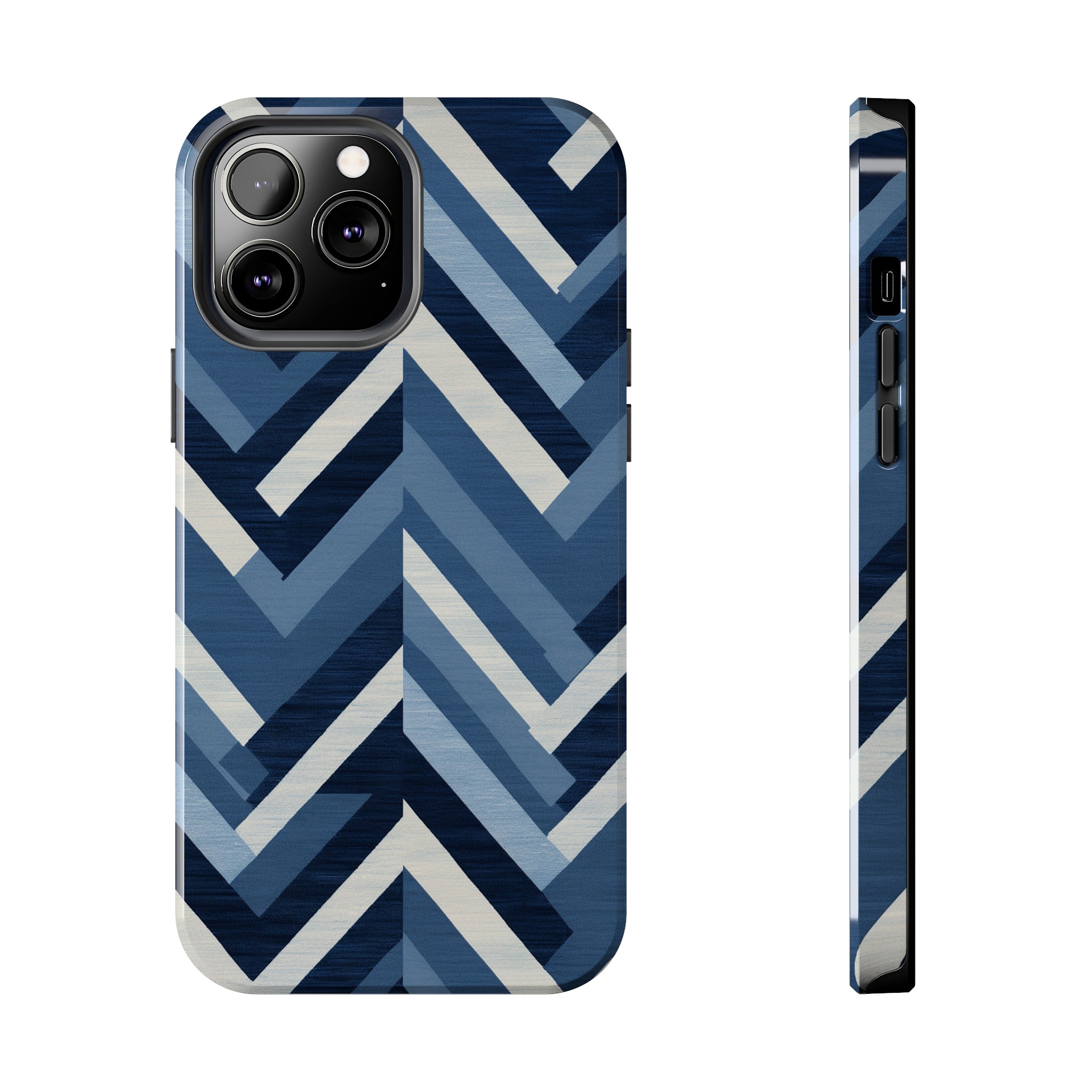 Azure Mosaic: Impact-Resistant iPhone Case