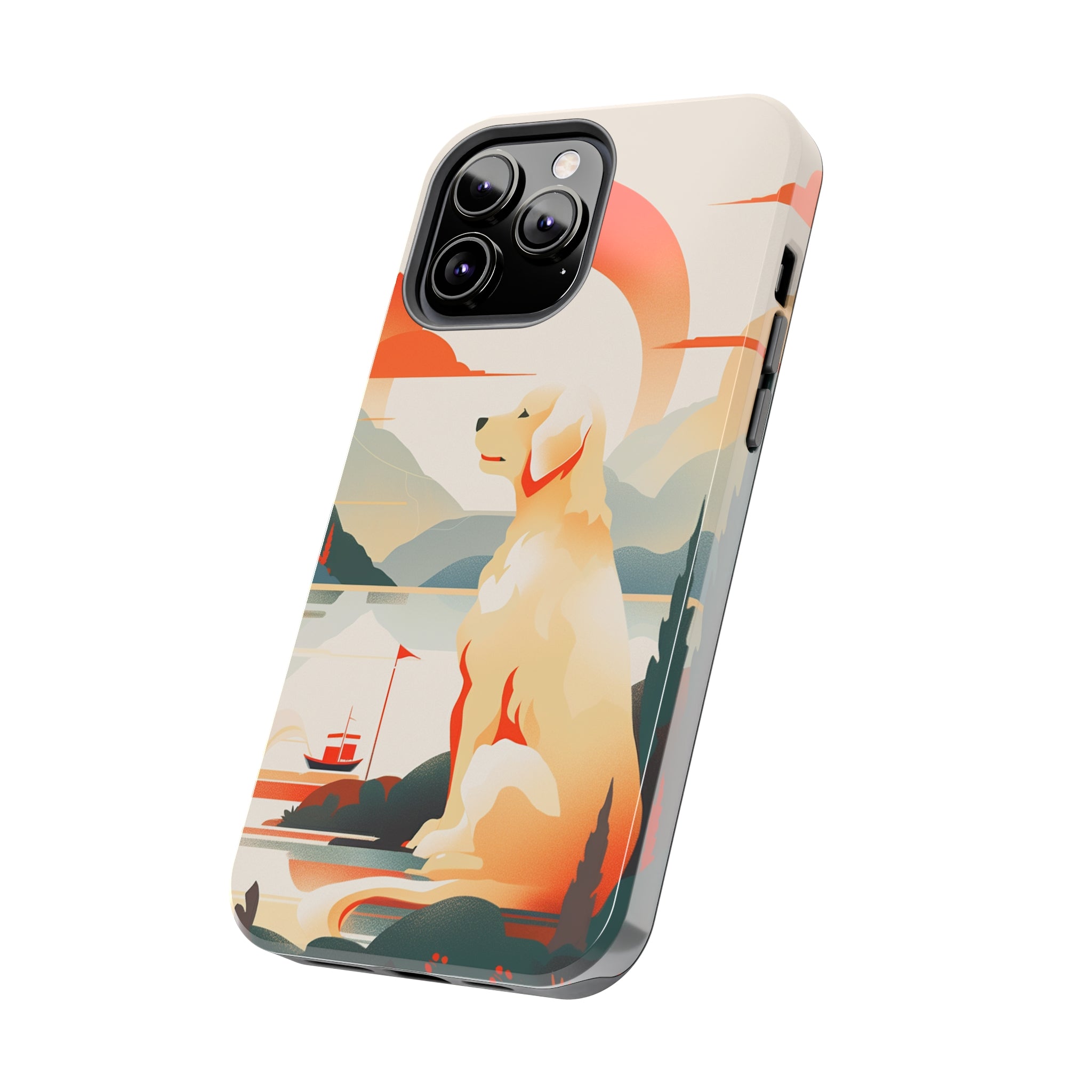 Golden Retriever Love: Impact-Resistant iPhone Case