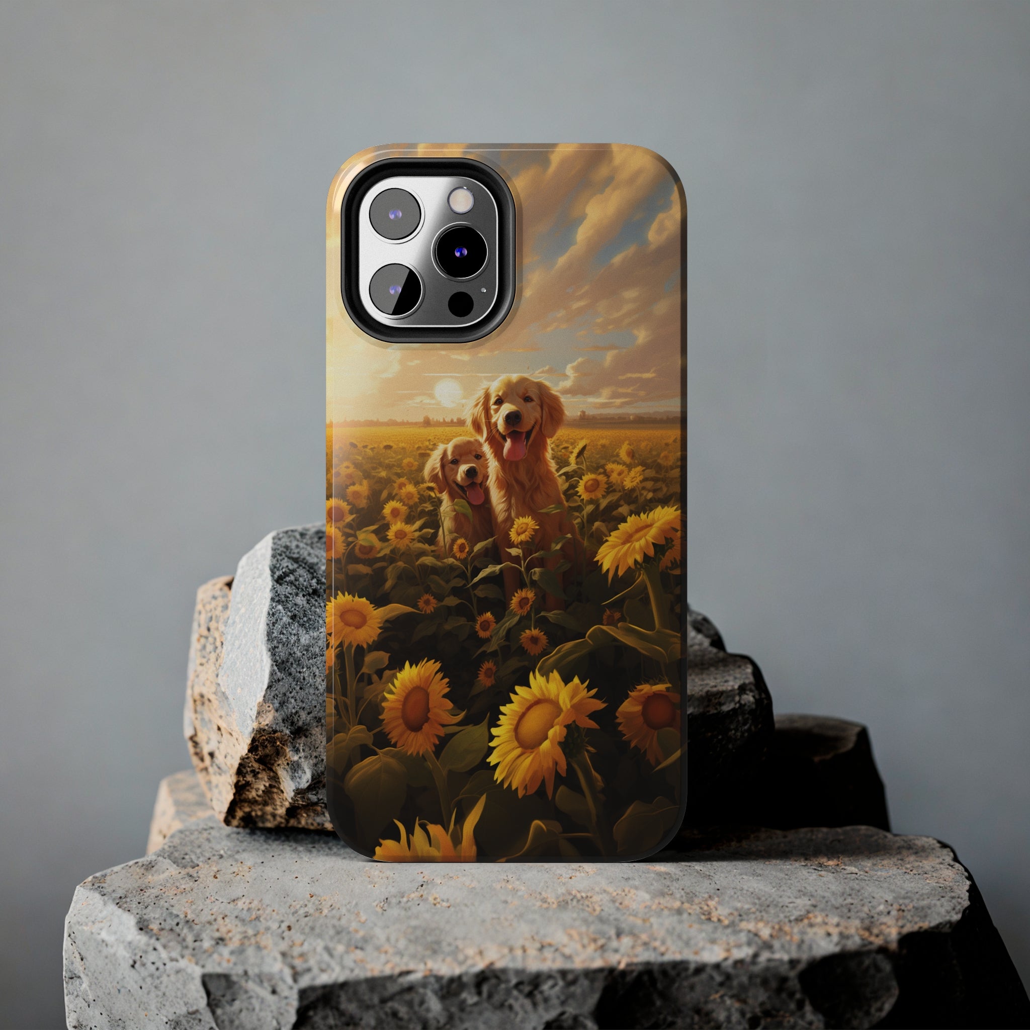 Golden Retriever Love: Impact-Resistant iPhone Case