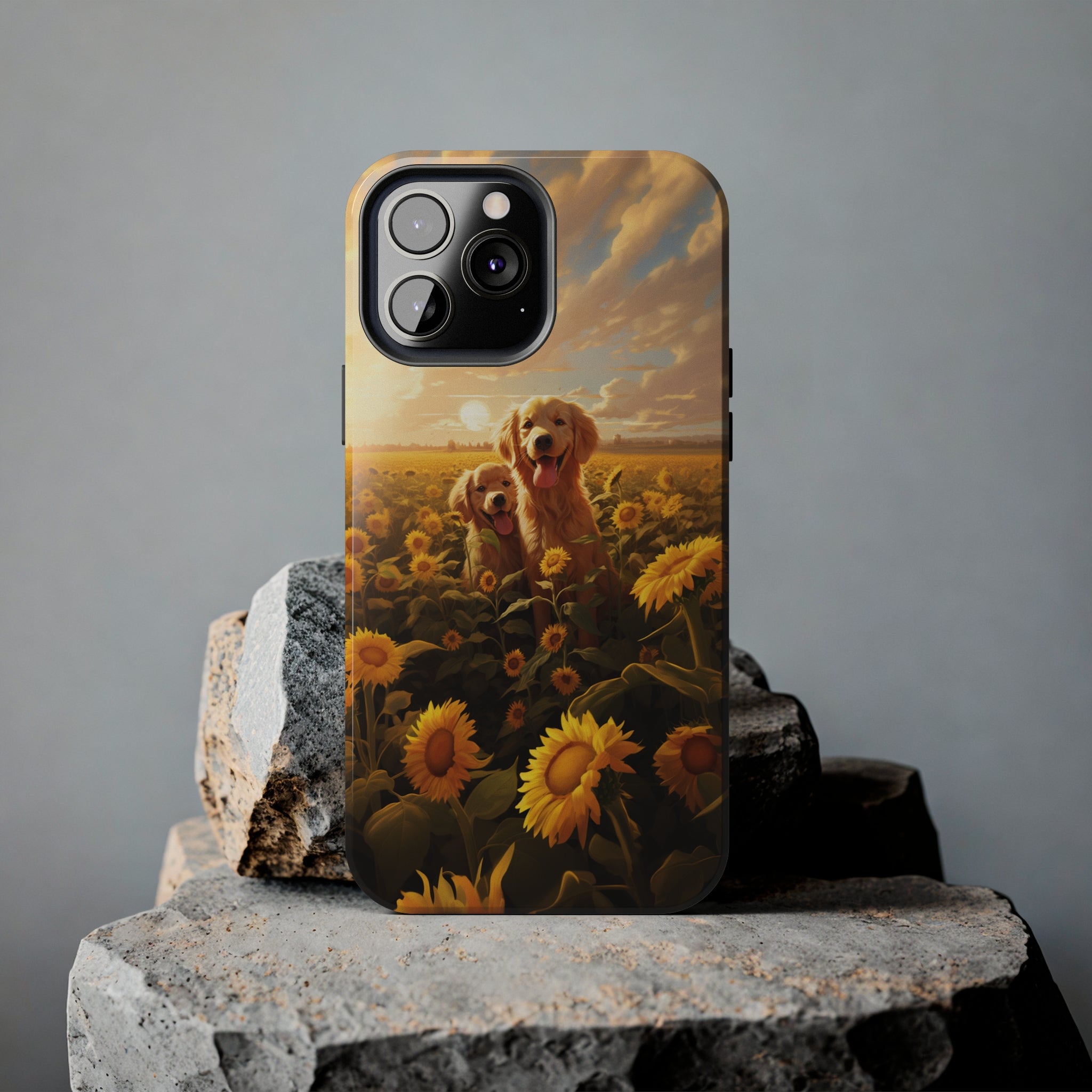 Golden Retriever Love: Impact-Resistant iPhone Case