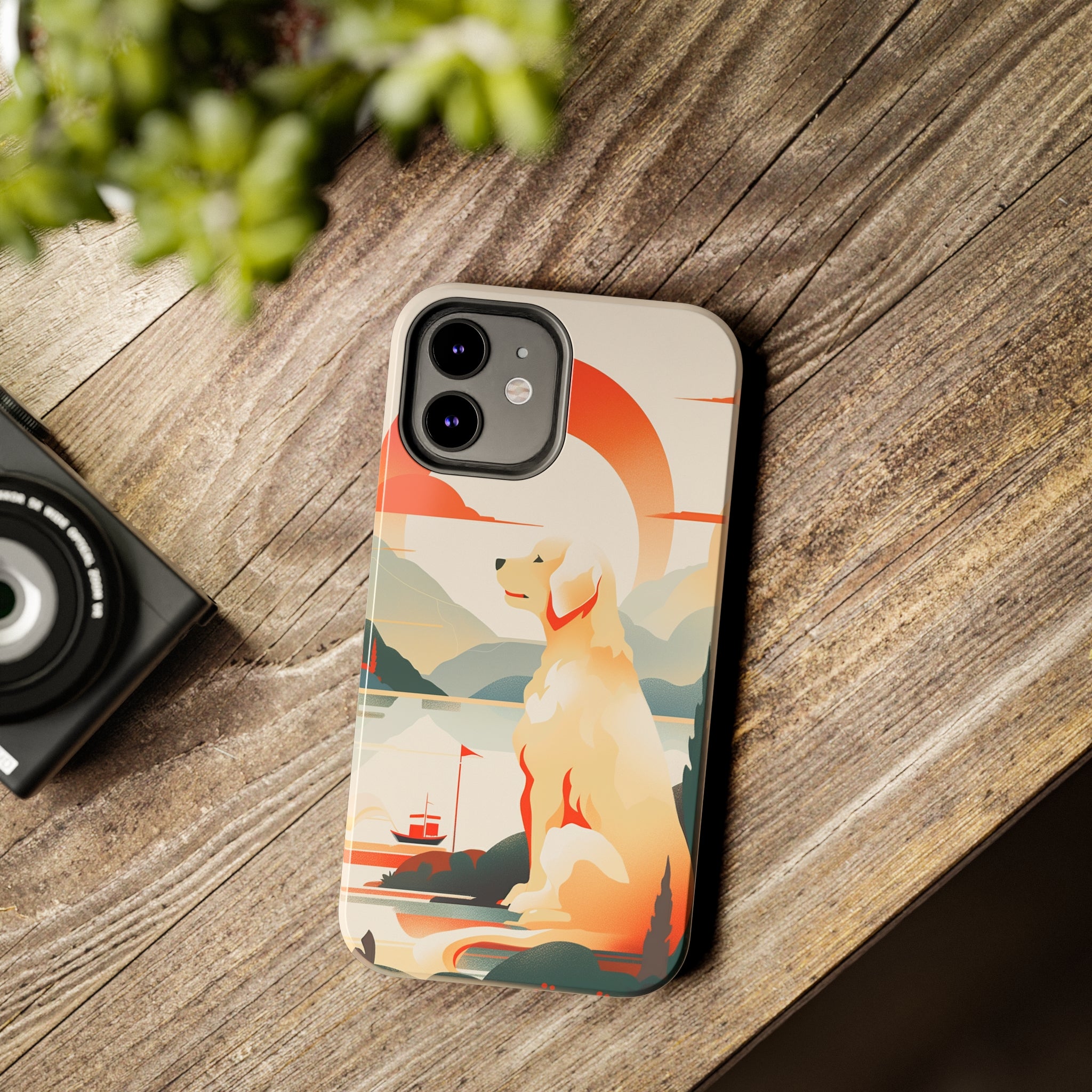 Golden Retriever Love: Impact-Resistant iPhone Case