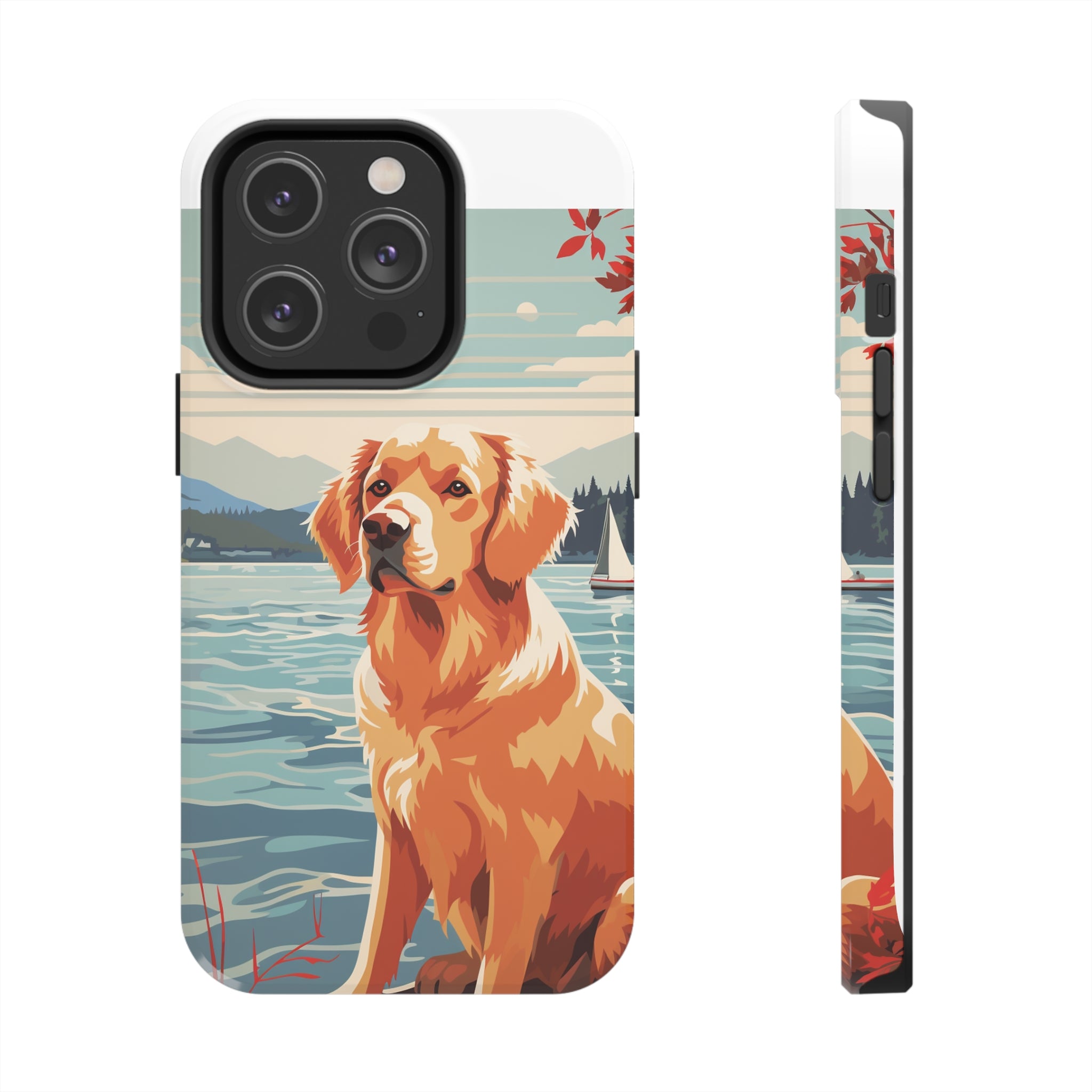 Golden Retriever Love: Impact-Resistant iPhone Case