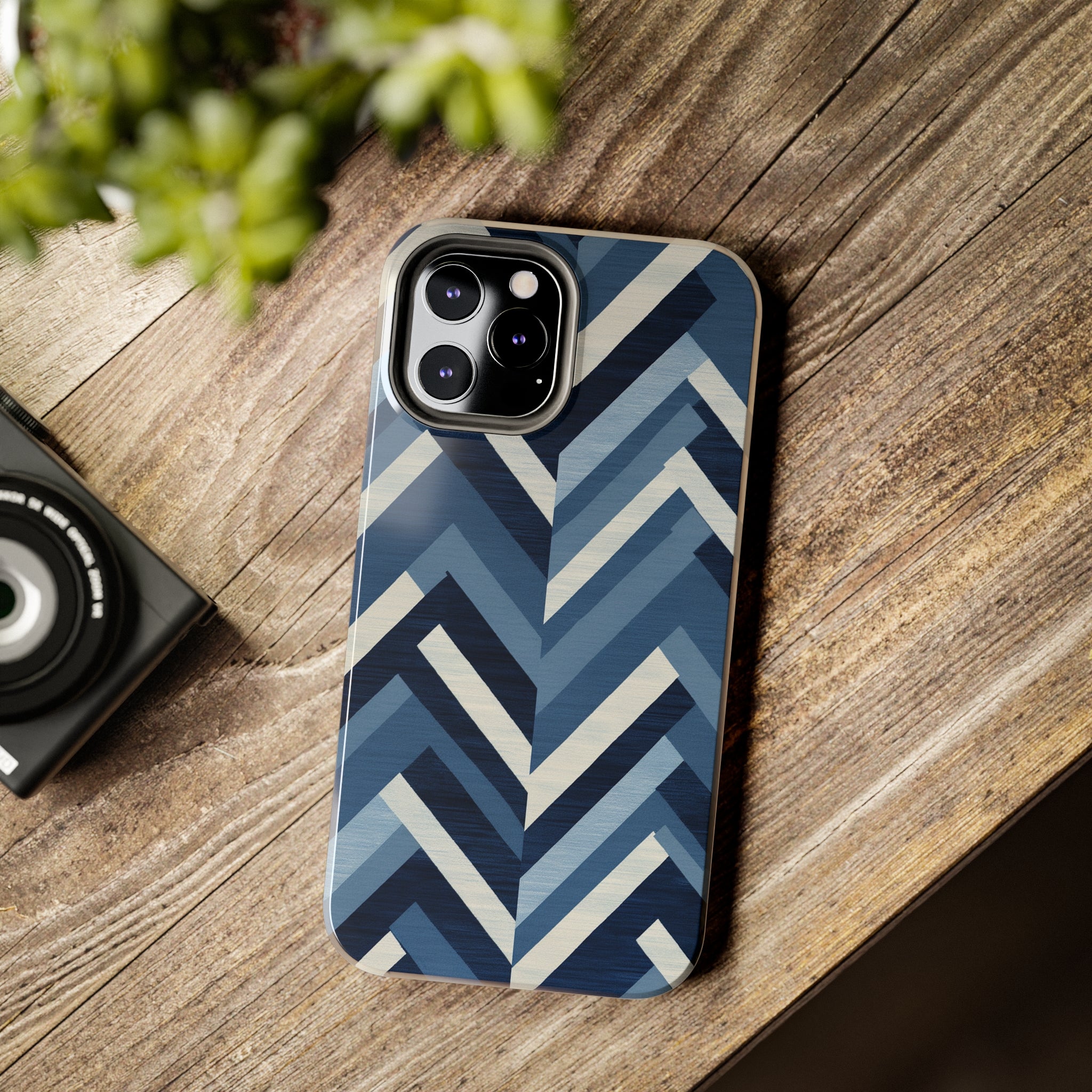 Azure Mosaic: Impact-Resistant iPhone Case