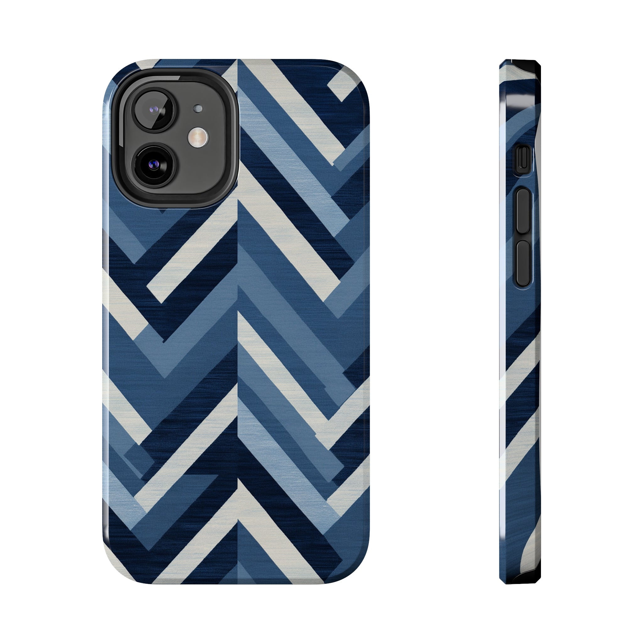 Azure Mosaic: Impact-Resistant iPhone Case