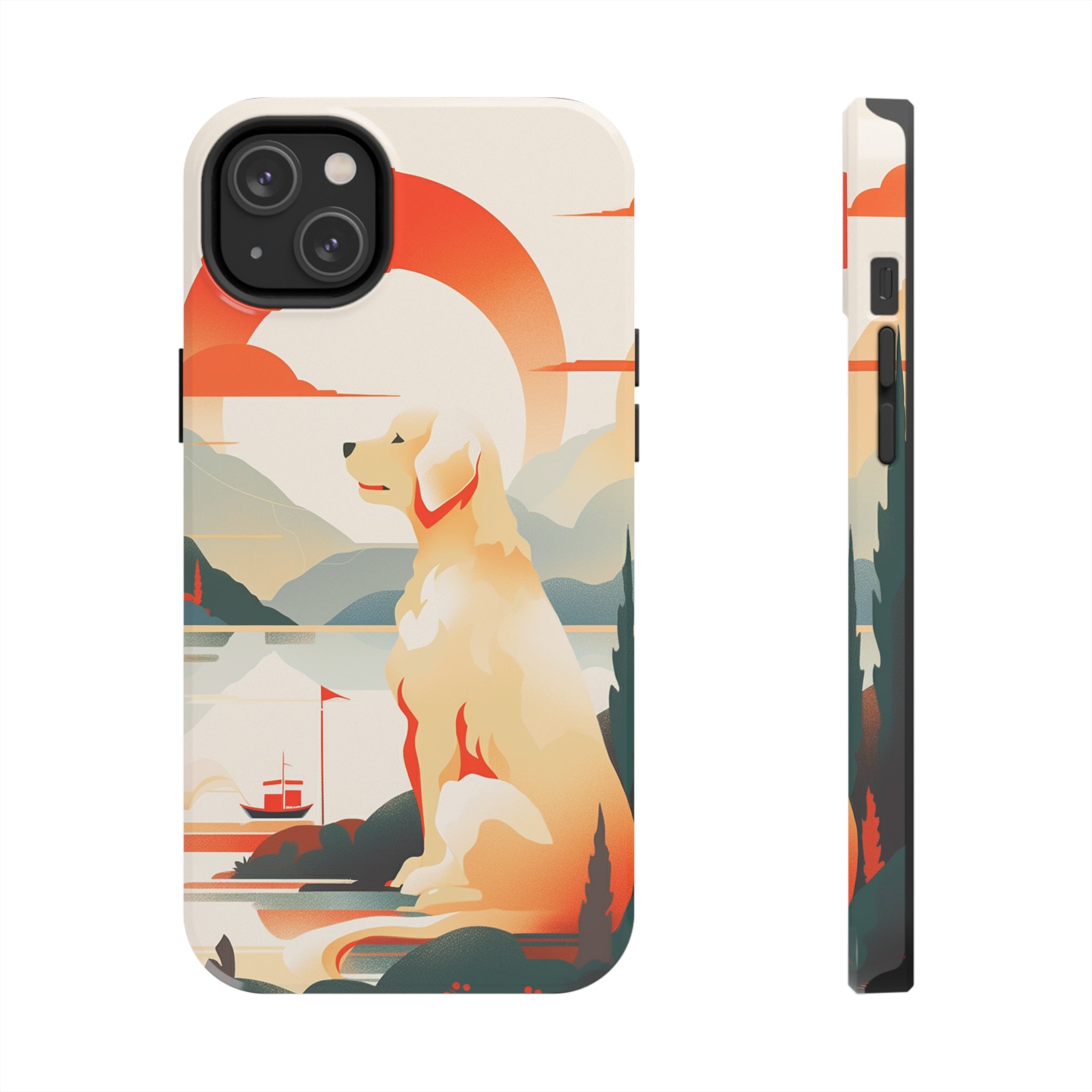 Golden Retriever Love: Impact-Resistant iPhone Case