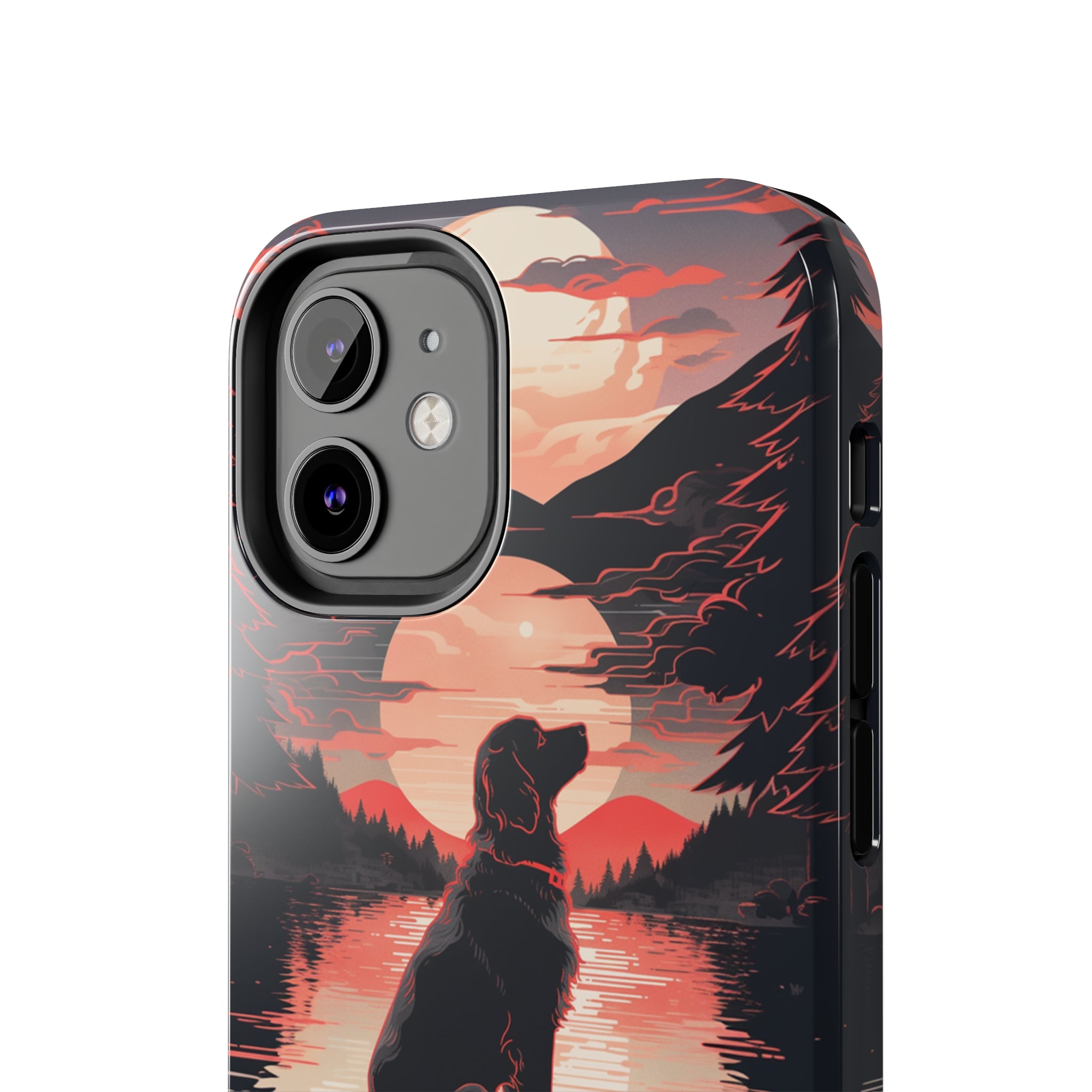 Golden Retriever Love - Dark Mode: Impact-Resistant iPhone Case