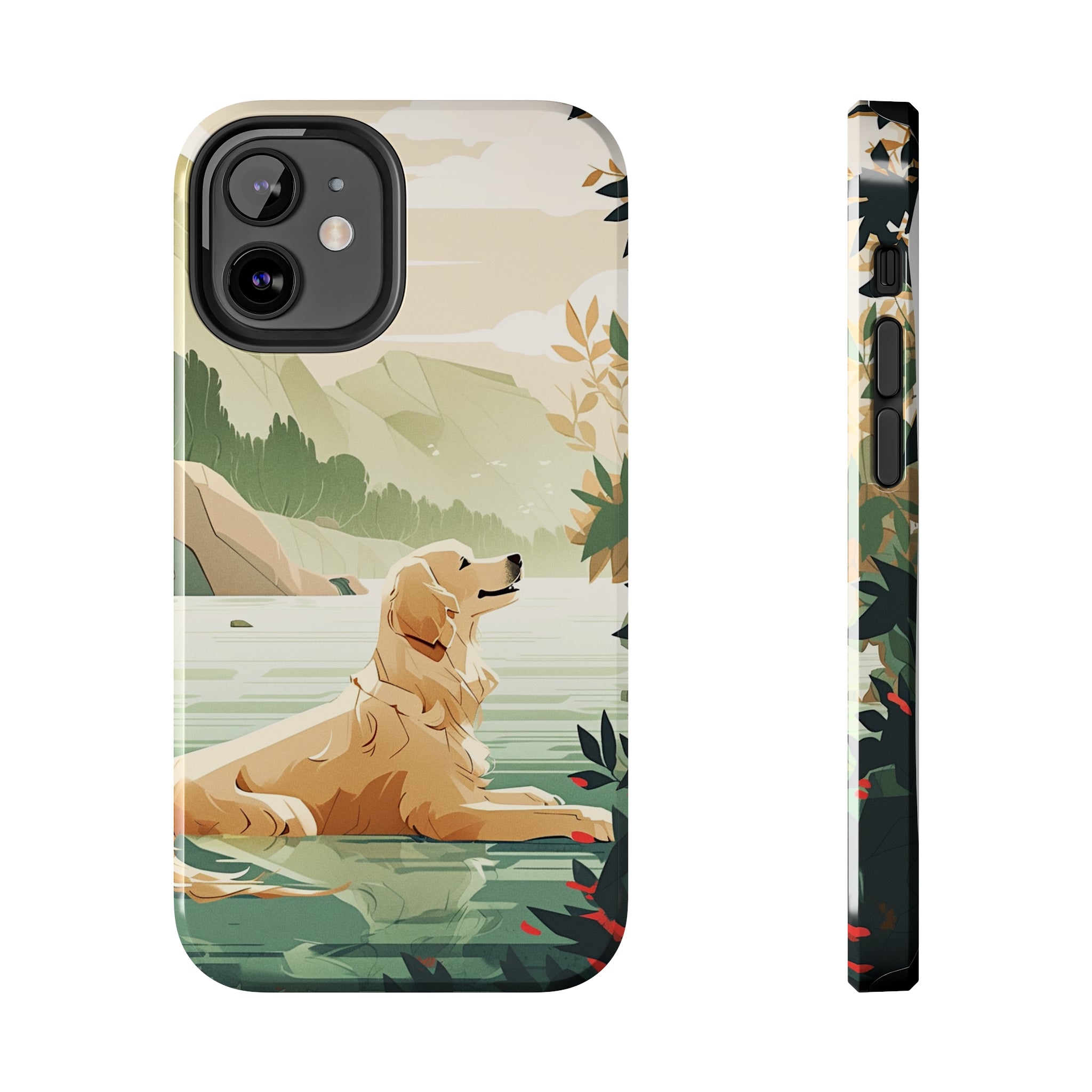 Golden Retriever Love: Impact-Resistant iPhone Case