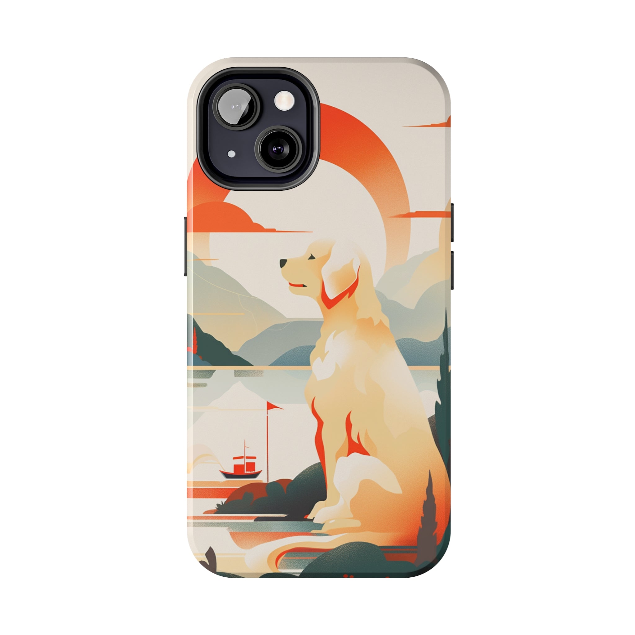 Golden Retriever Love: Impact-Resistant iPhone Case