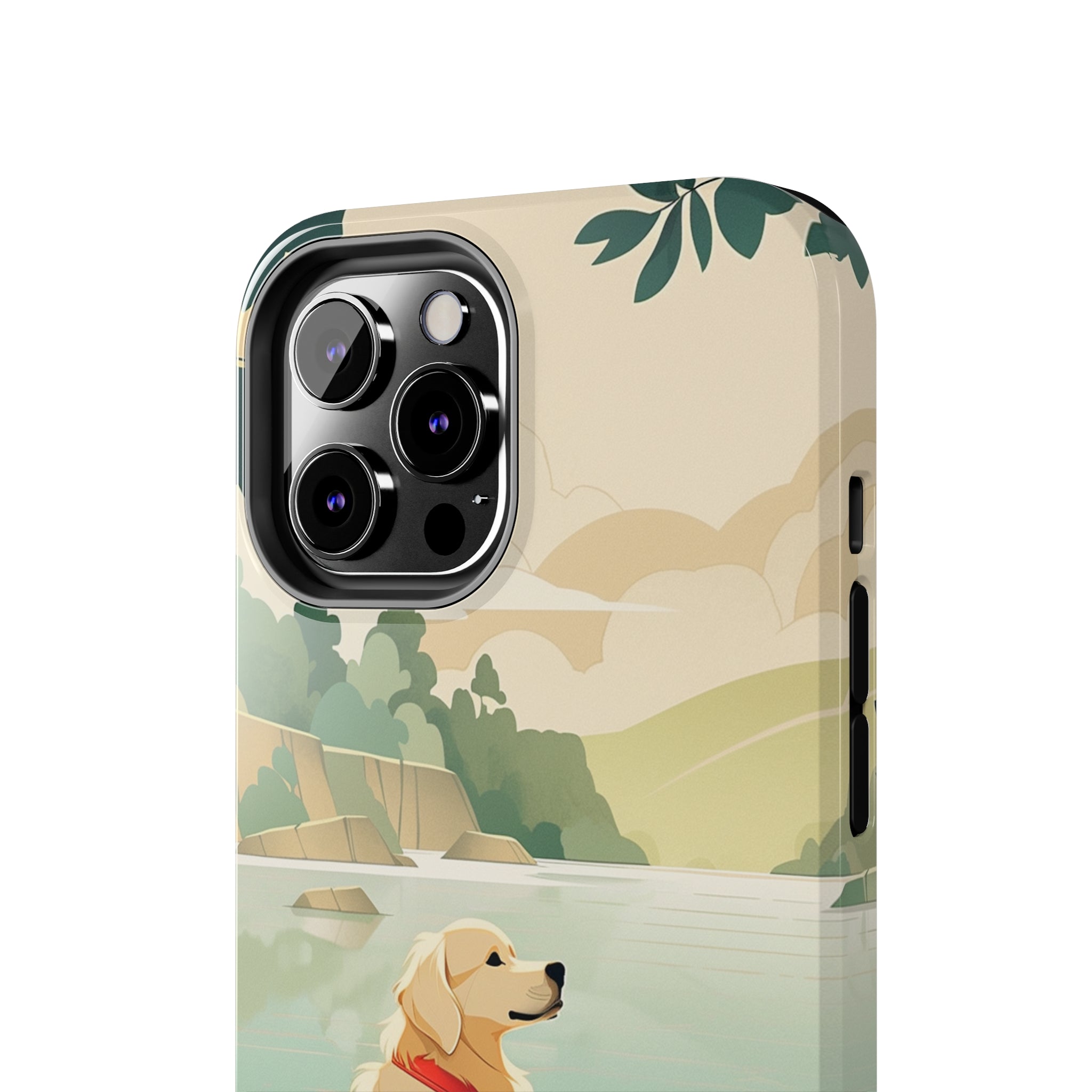 Golden Retriever Love: Impact-Resistant iPhone Case