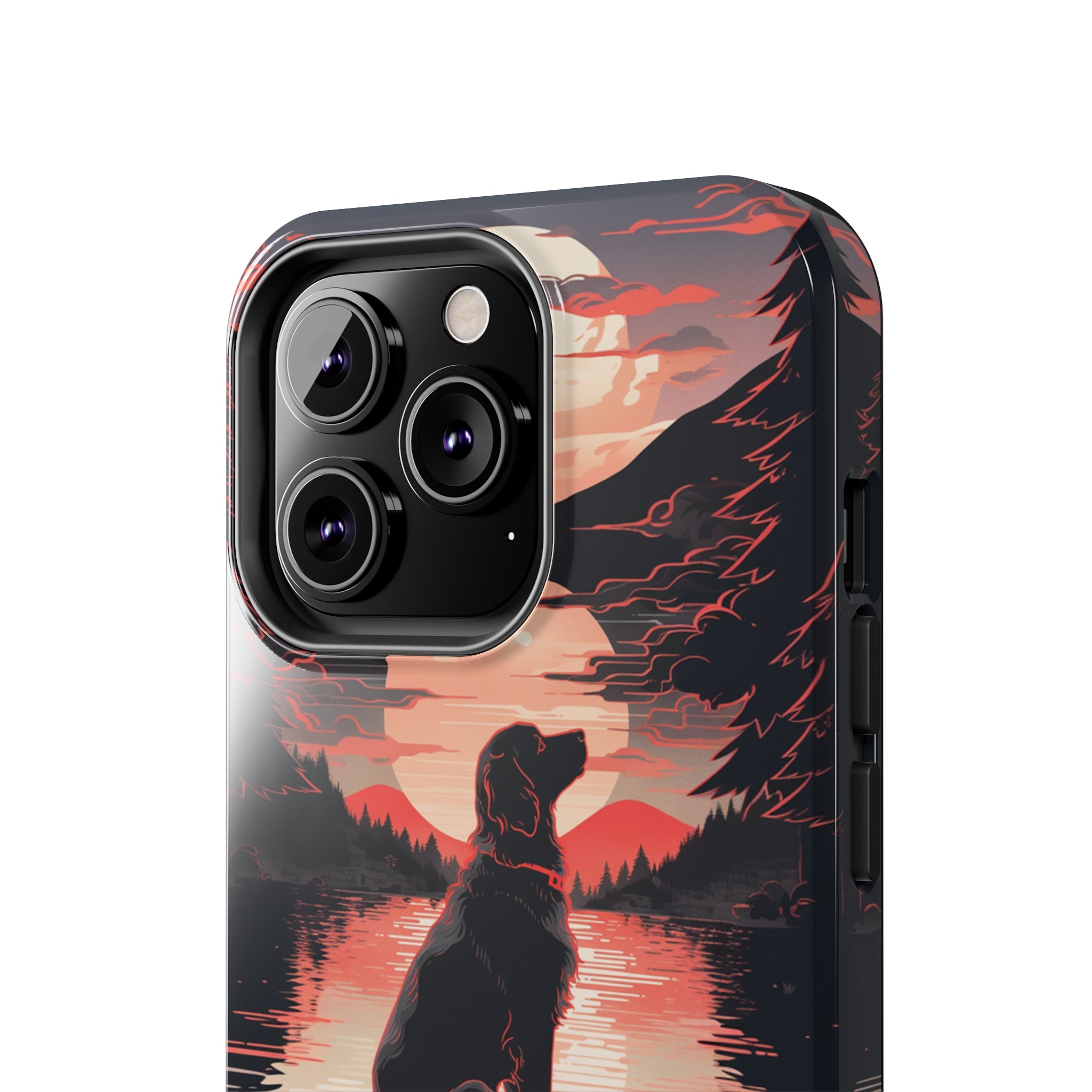 Golden Retriever Love - Dark Mode: Impact-Resistant iPhone Case