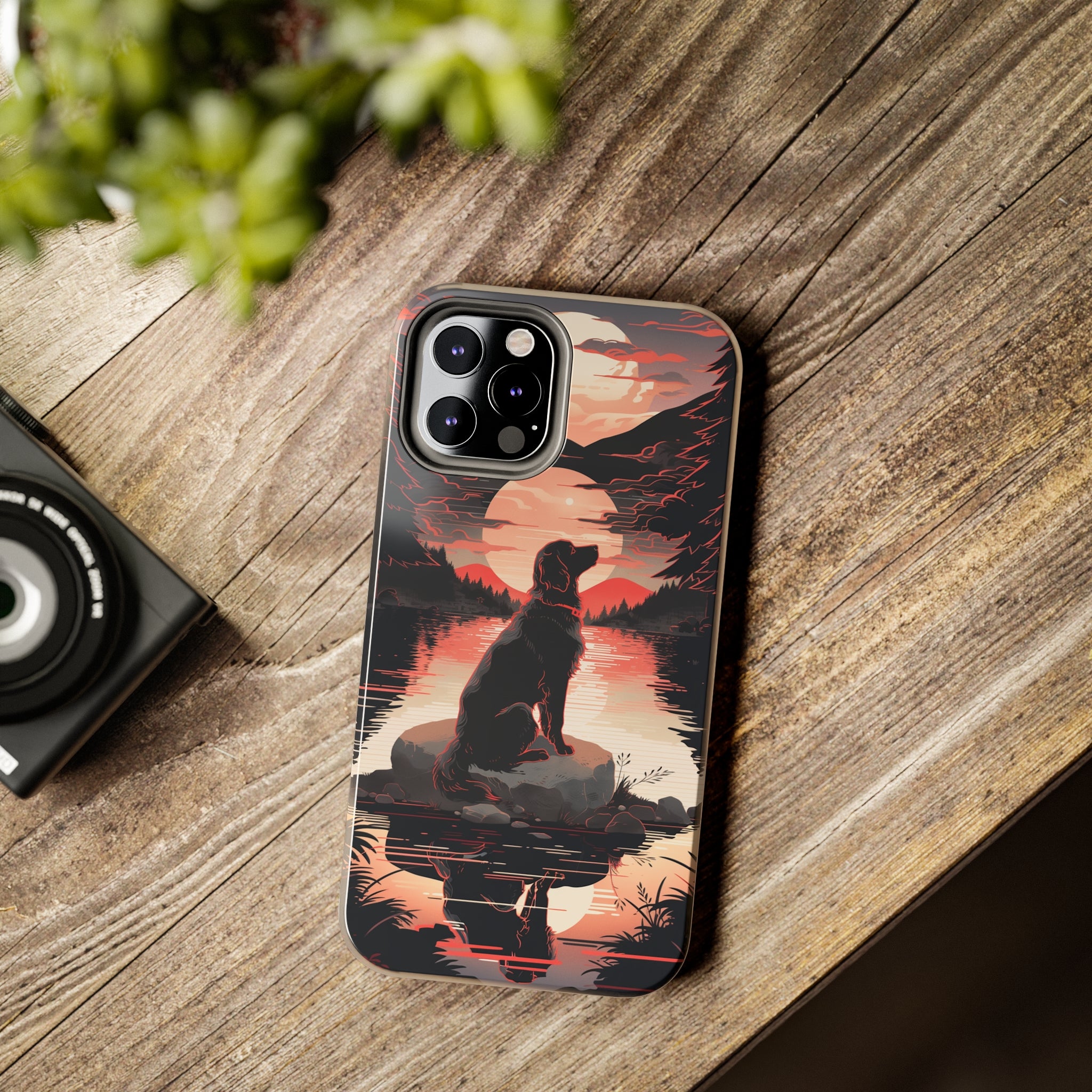 Golden Retriever Love - Dark Mode: Impact-Resistant iPhone Case