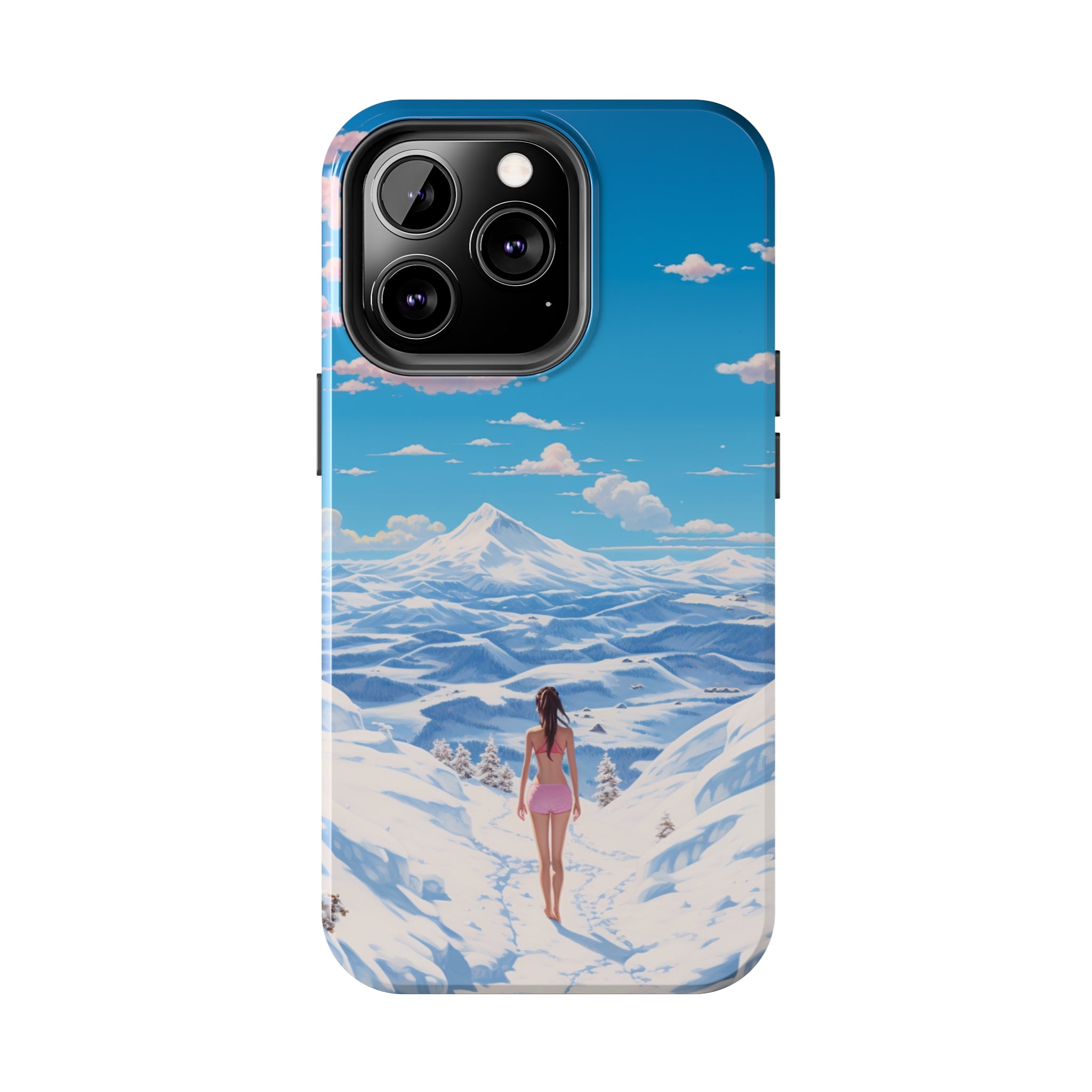 Snowy Majesty: Impact-Resistant iPhone Case