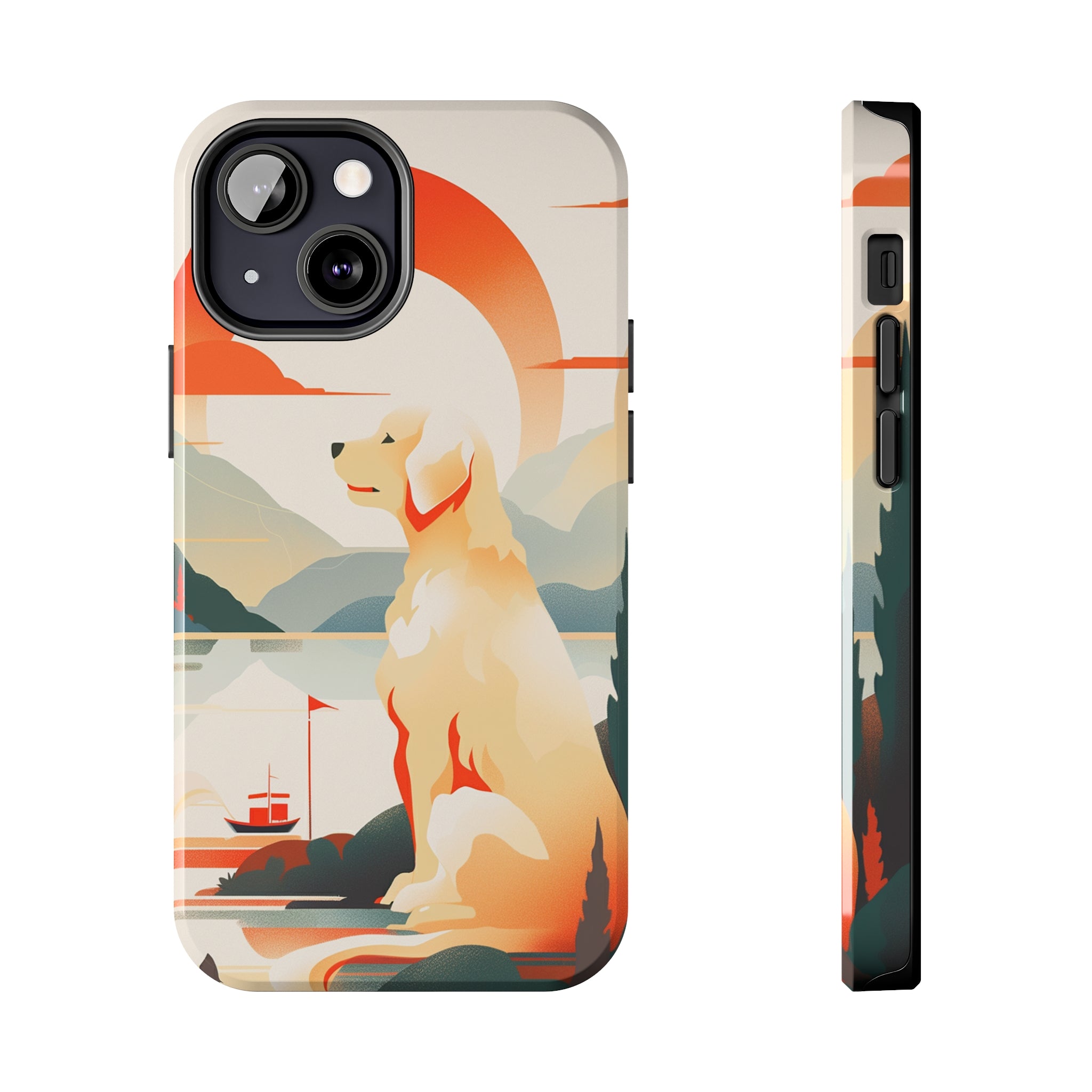 Golden Retriever Love: Impact-Resistant iPhone Case