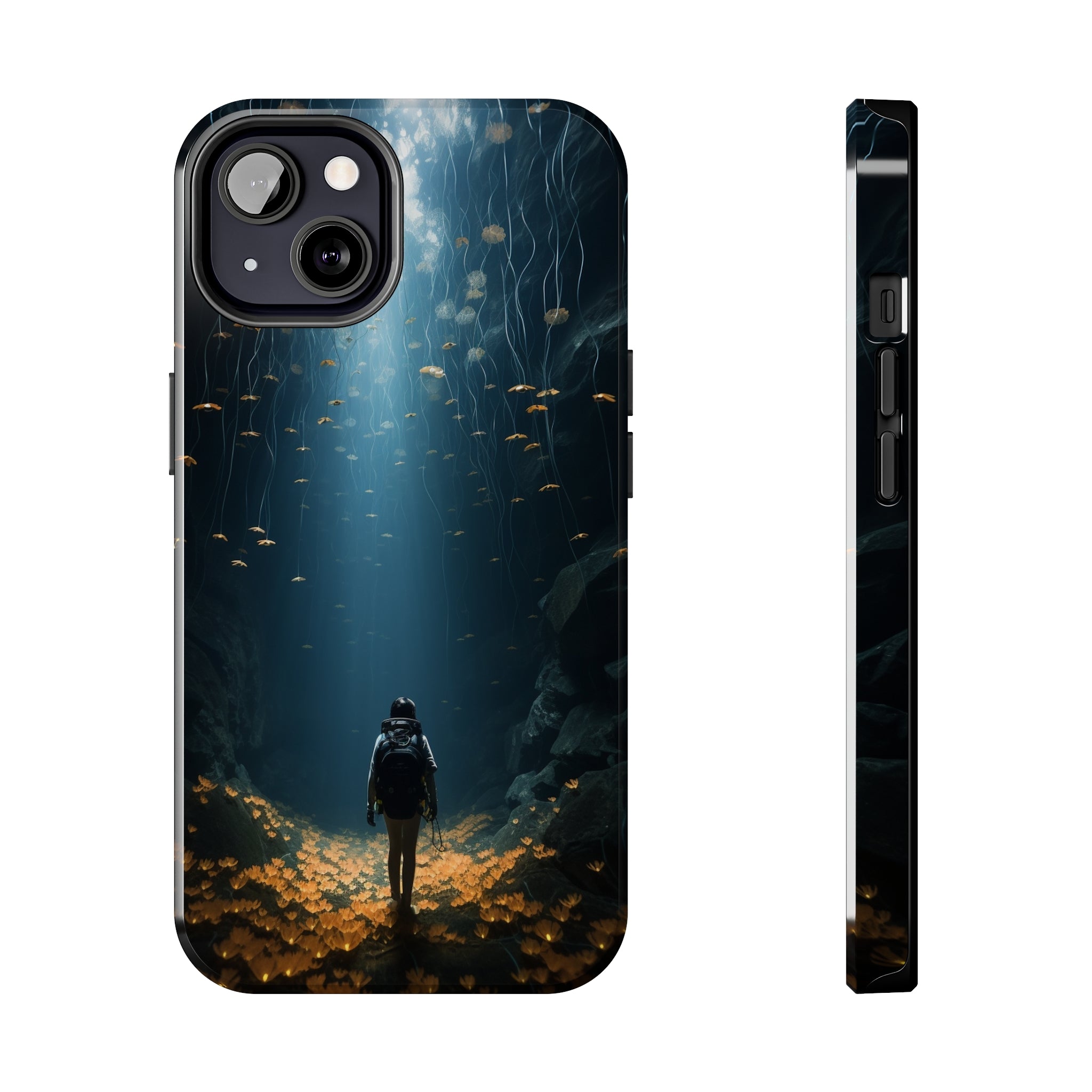 Girl in Abyss: Impact-Resistant iPhone Case