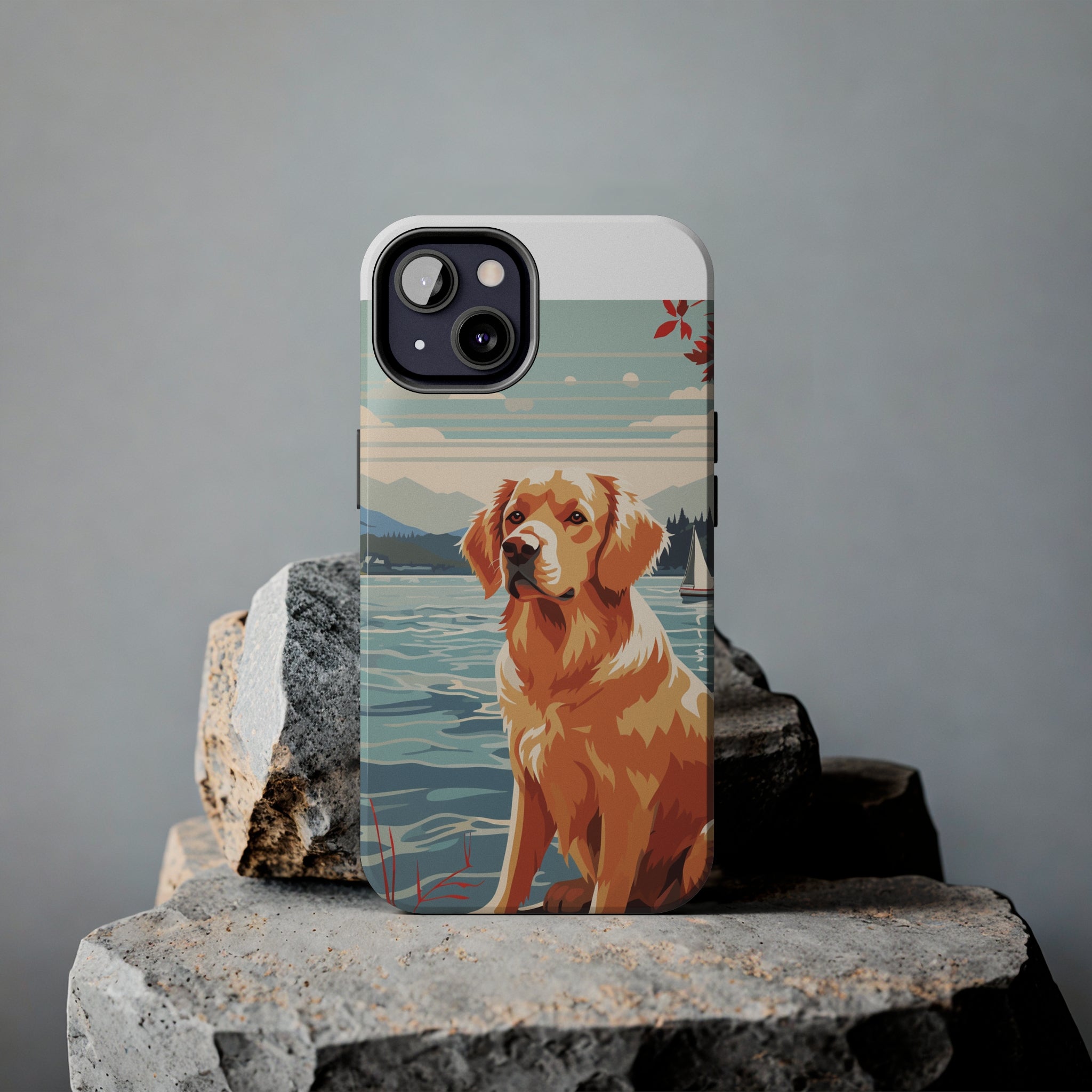 Golden Retriever Love: Impact-Resistant iPhone Case