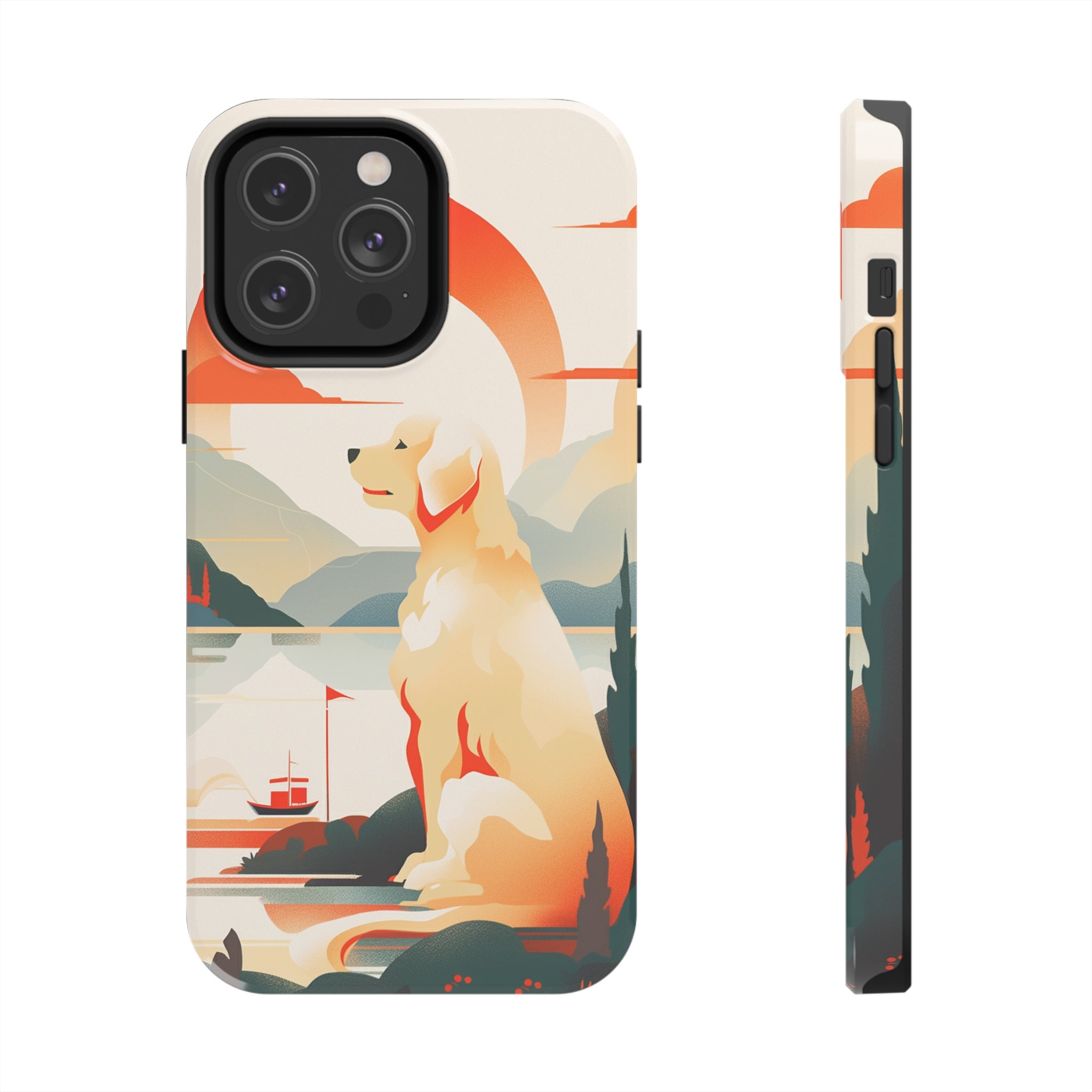 Golden Retriever Love: Impact-Resistant iPhone Case