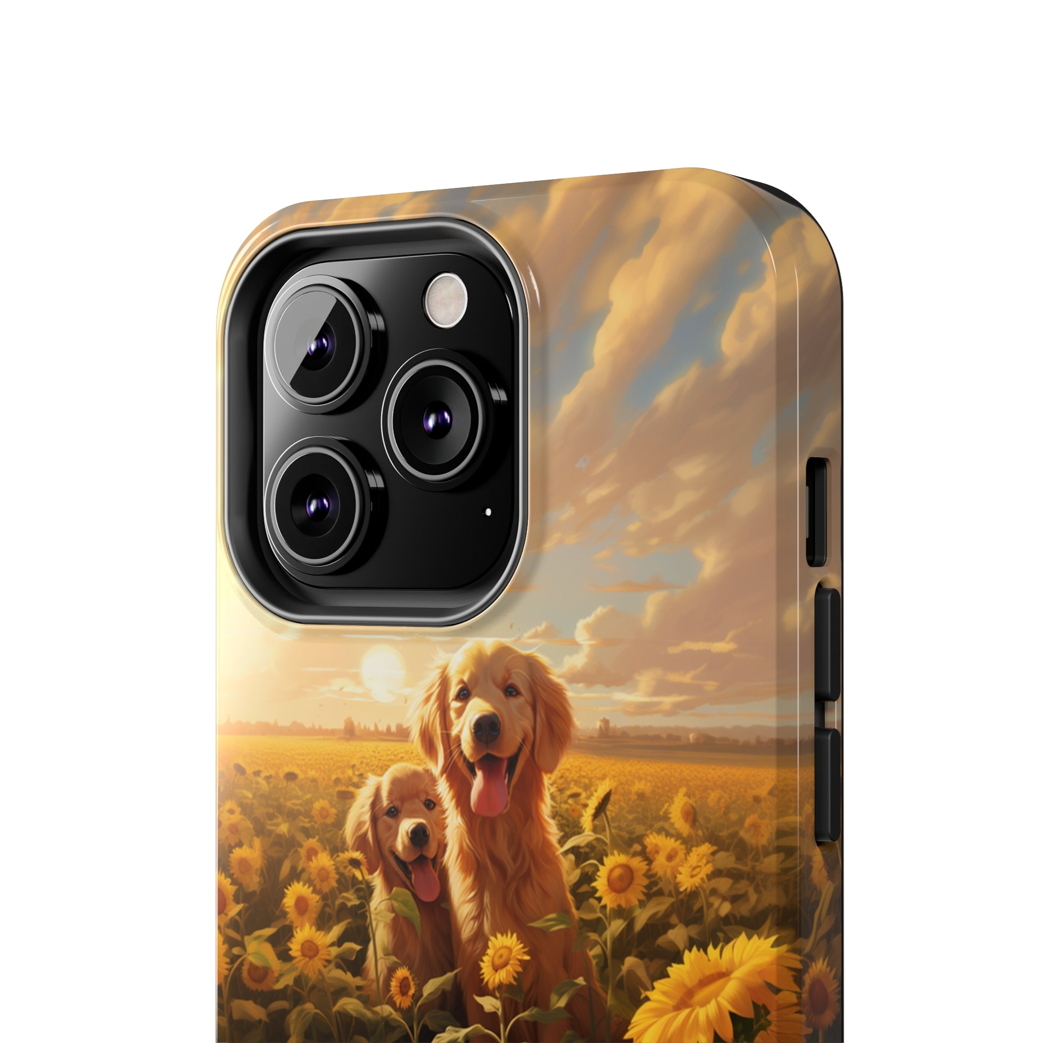 Golden Retriever Love: Impact-Resistant iPhone Case