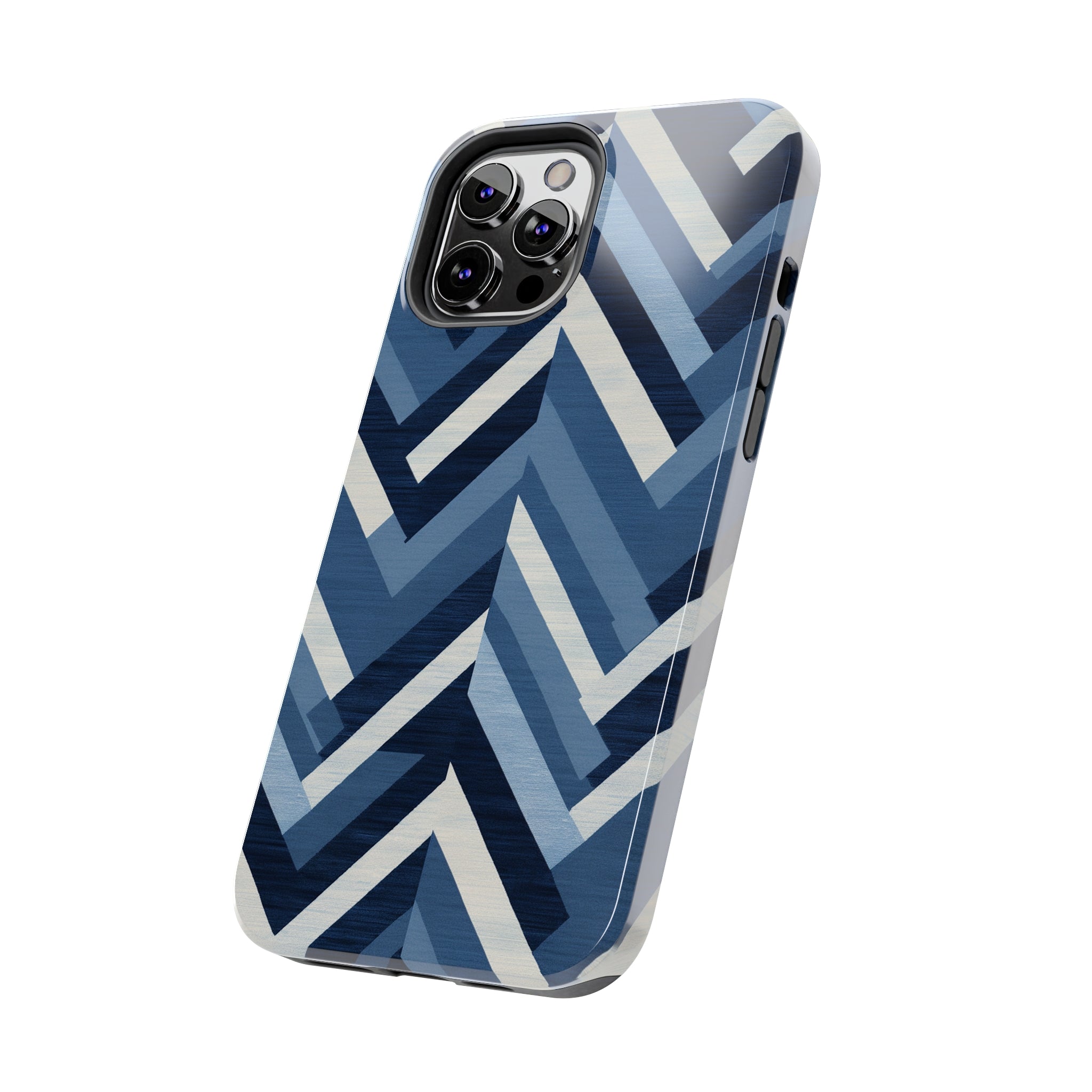 Azure Mosaic: Impact-Resistant iPhone Case