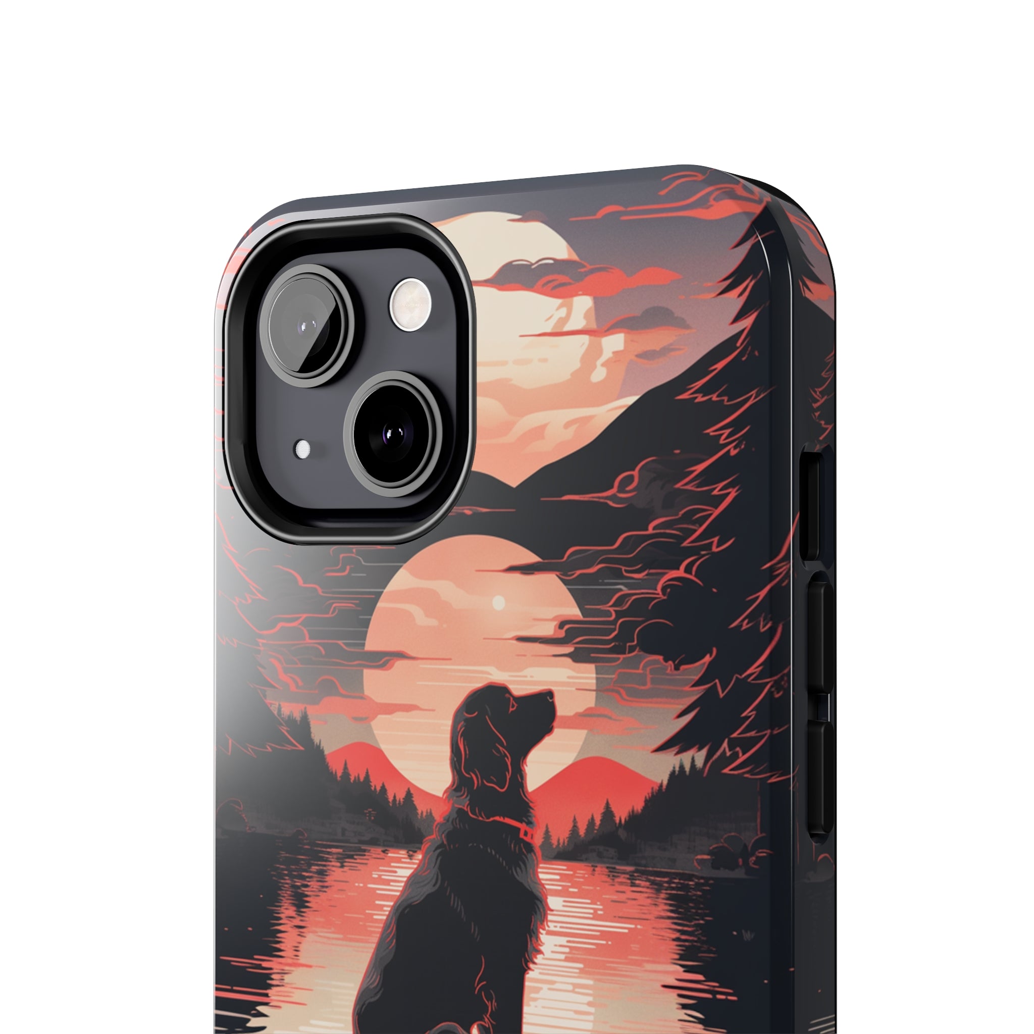 Golden Retriever Love - Dark Mode: Impact-Resistant iPhone Case