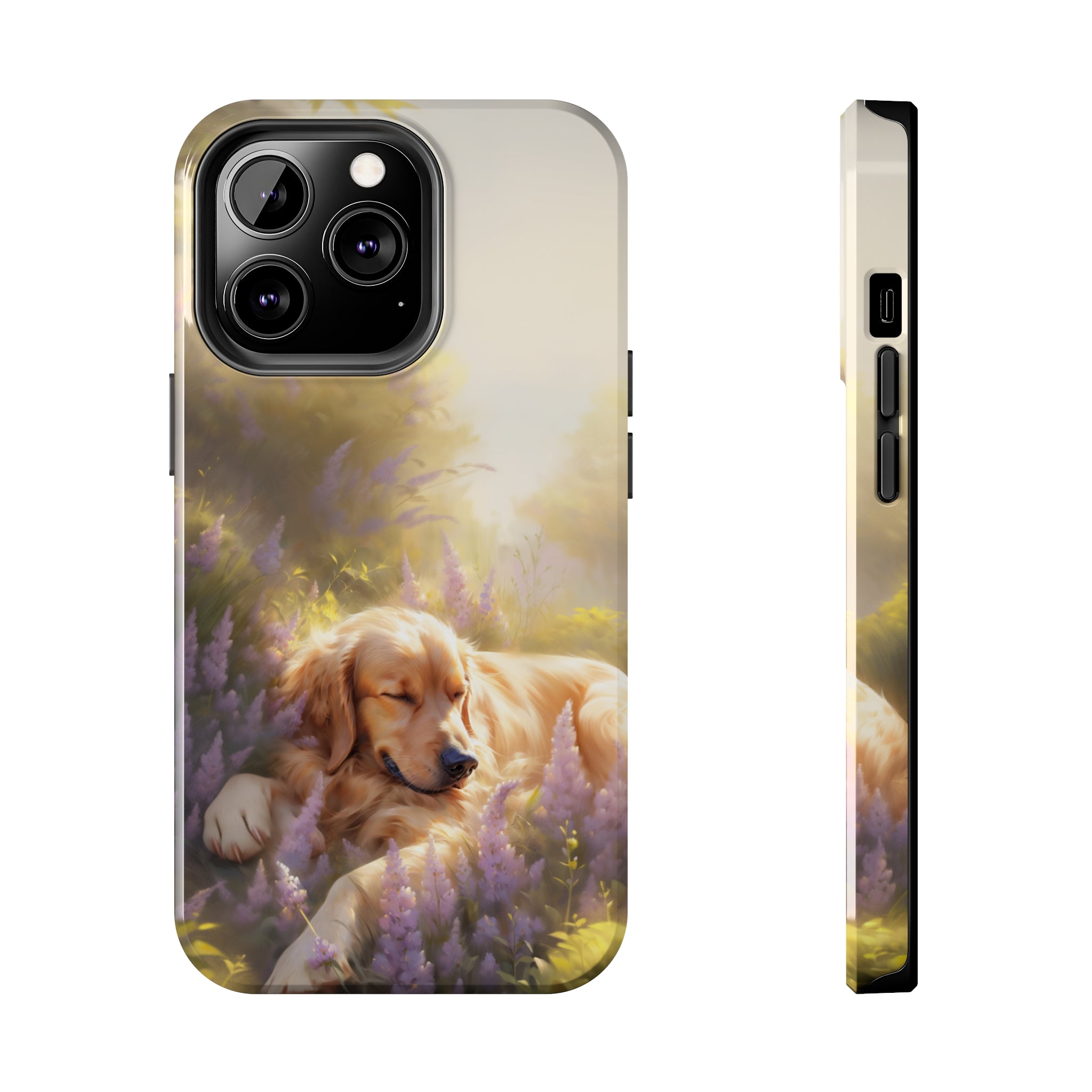 Golden Retriever Love: Impact-Resistant iPhone Case