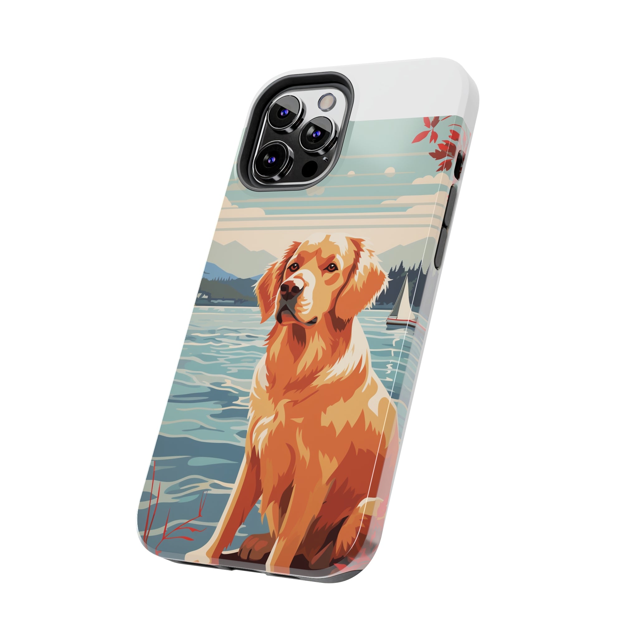 Golden Retriever Love: Impact-Resistant iPhone Case