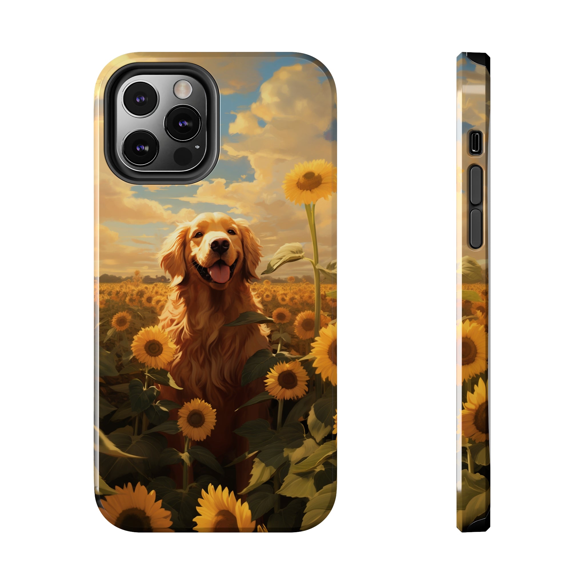 Golden Retriever Love: Impact-Resistant iPhone Case