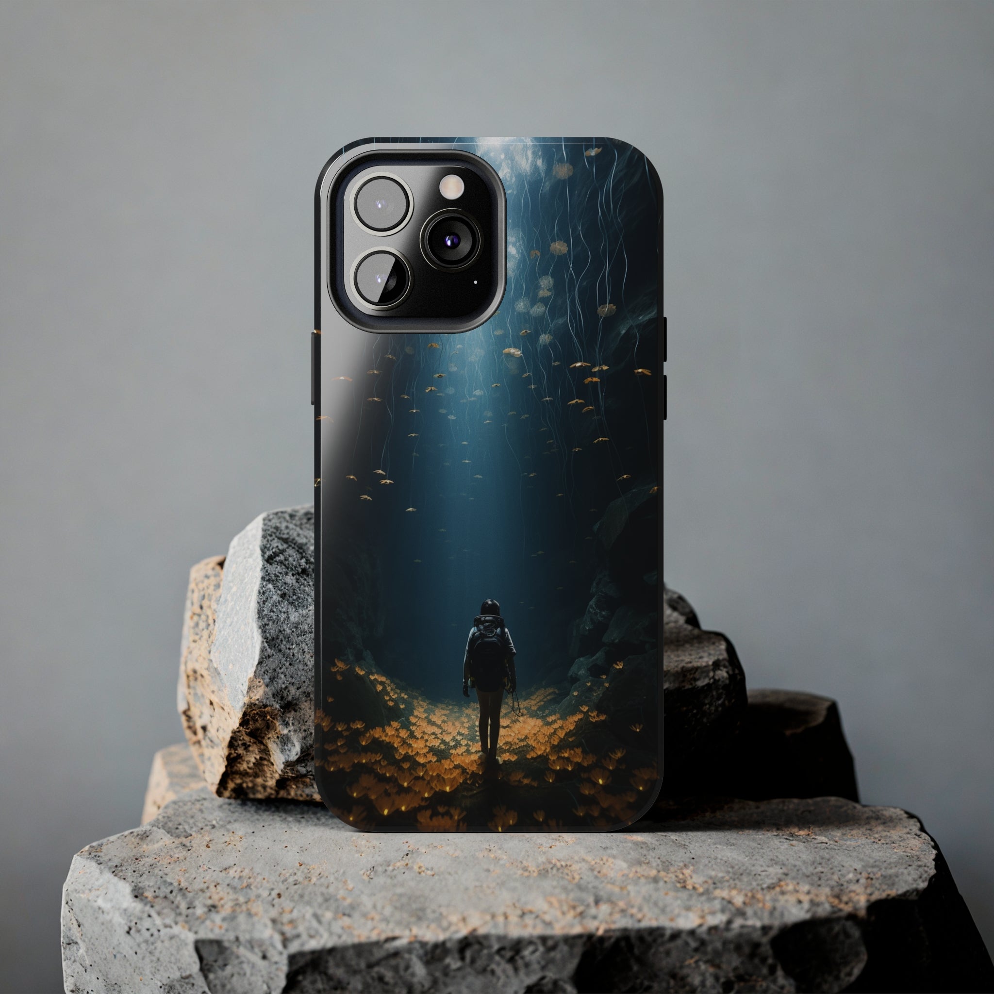 Girl in Abyss: Impact-Resistant iPhone Case