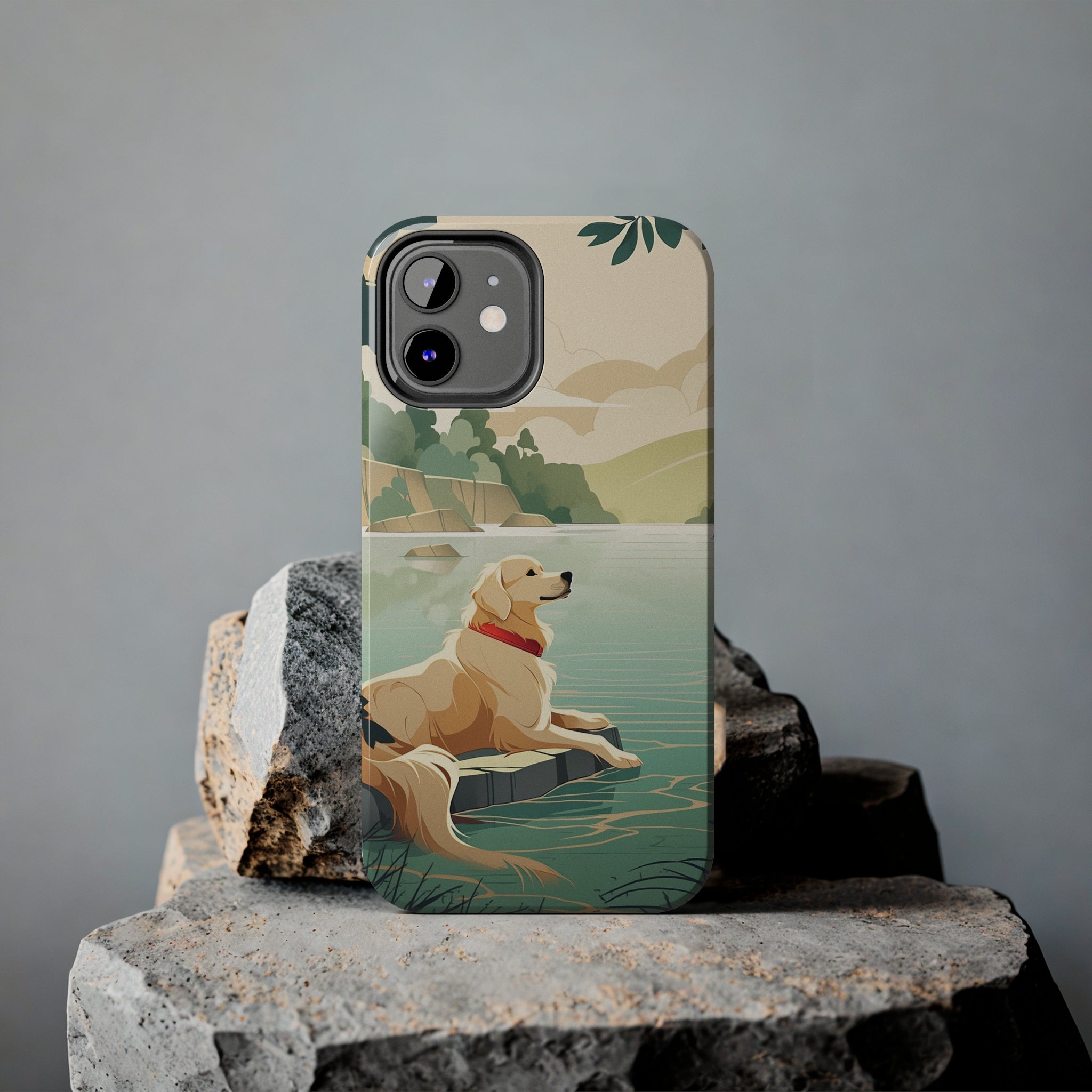 Golden Retriever Love: Impact-Resistant iPhone Case