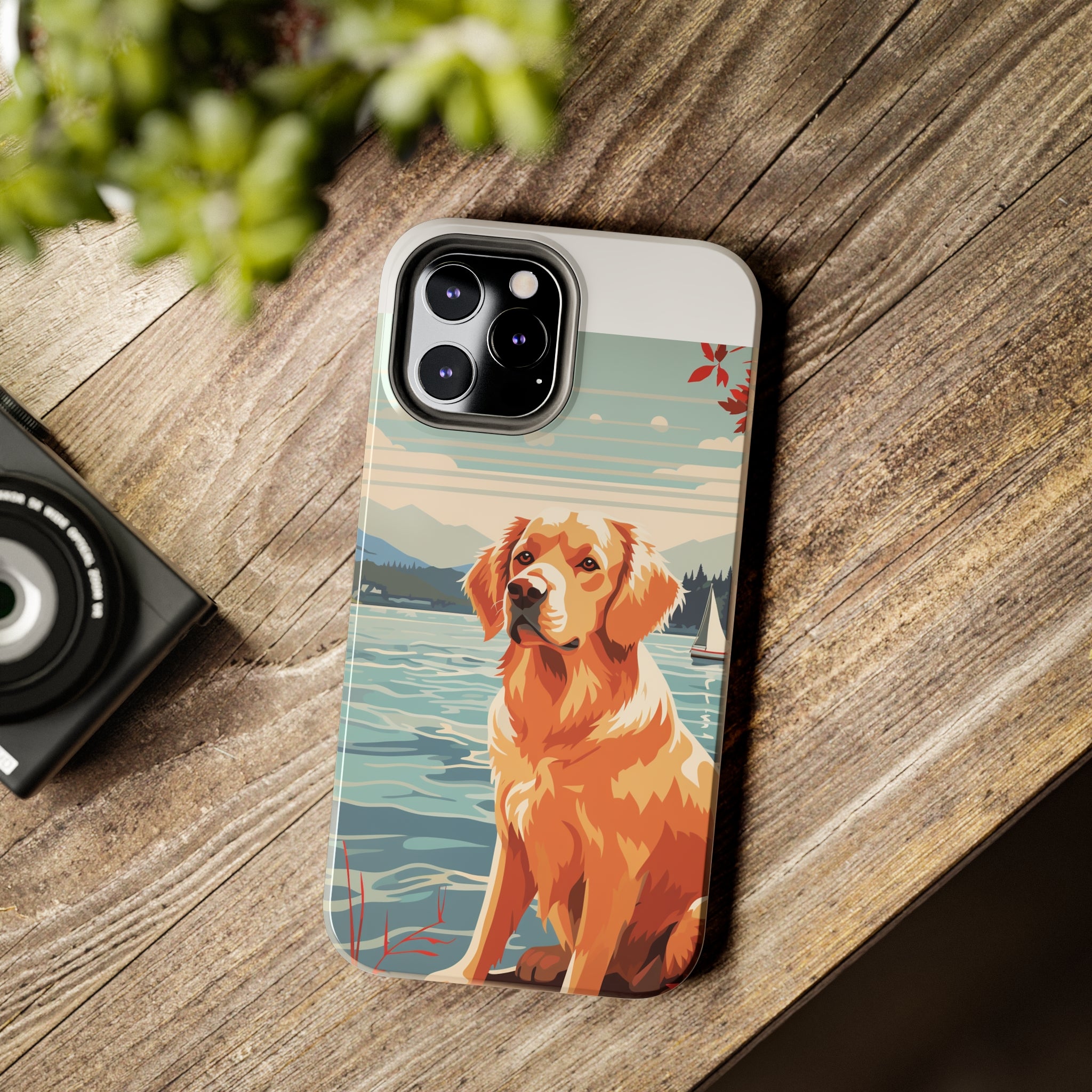 Golden Retriever Love: Impact-Resistant iPhone Case