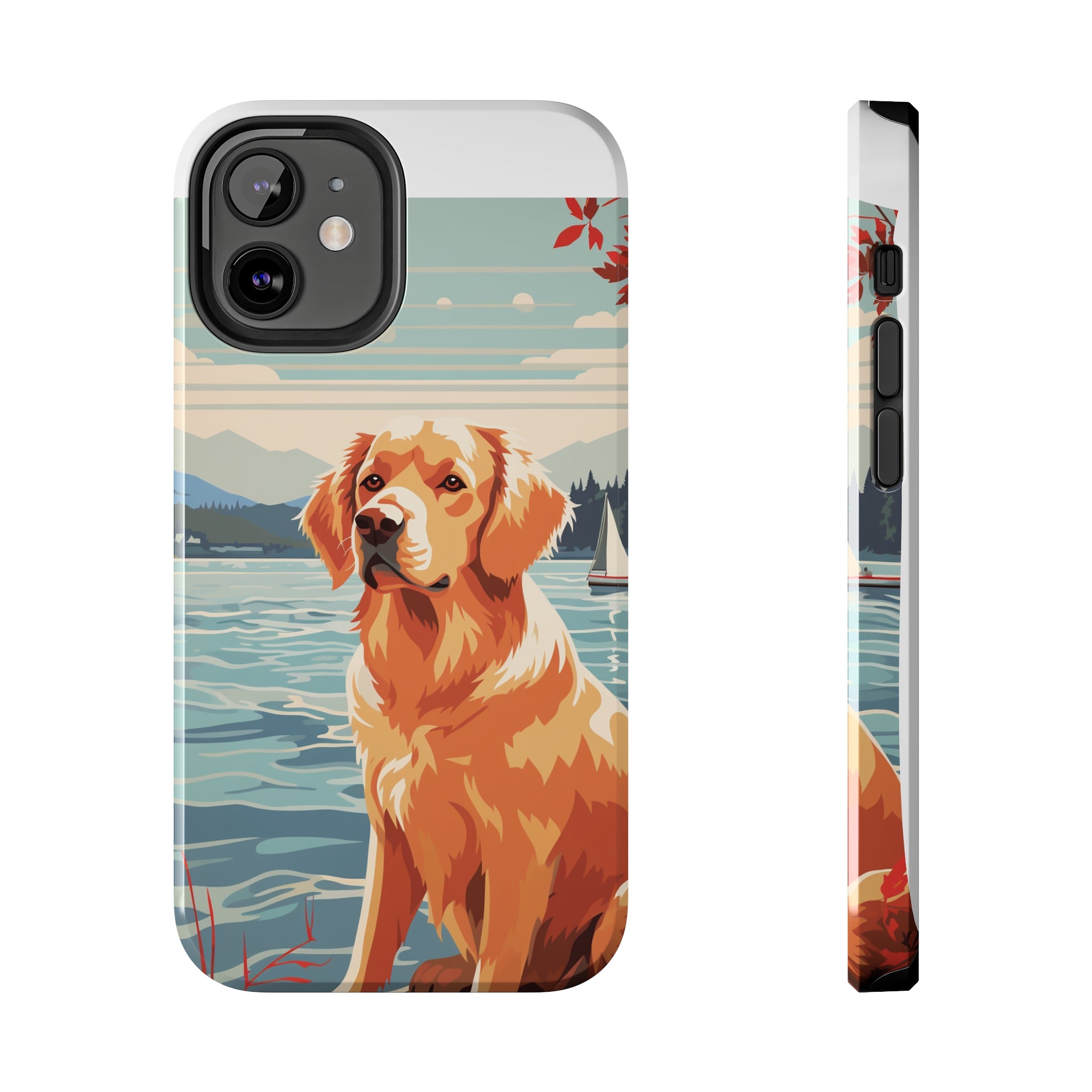 Golden Retriever Love: Impact-Resistant iPhone Case