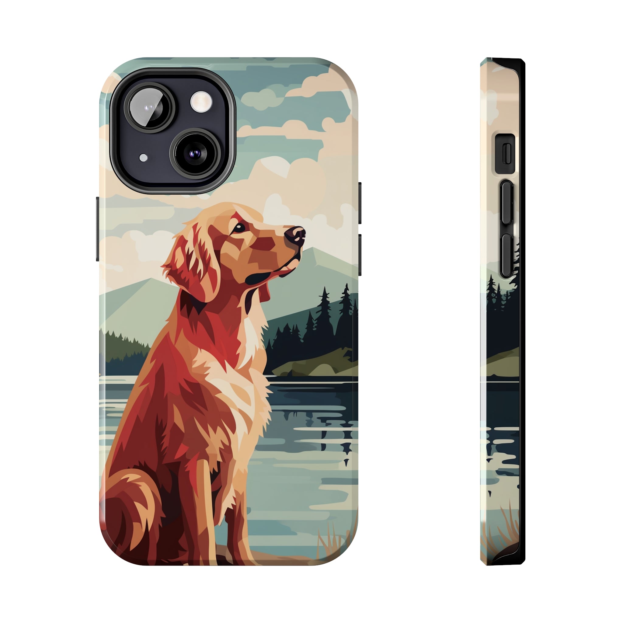 Golden Retriever Love: Impact-Resistant iPhone Case