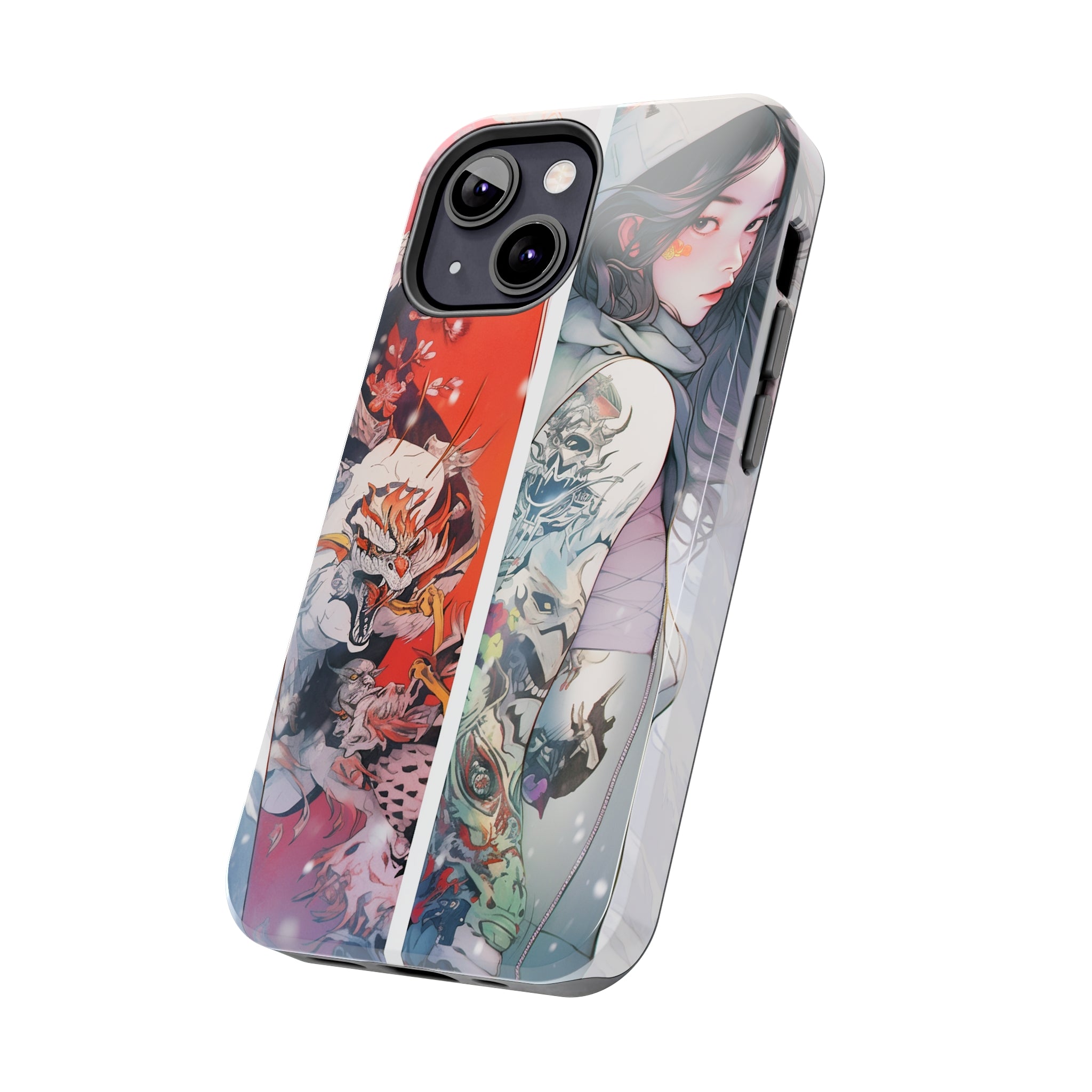 Snowboarding Girl's Odyssey: Impact-Resistant iPhone Case