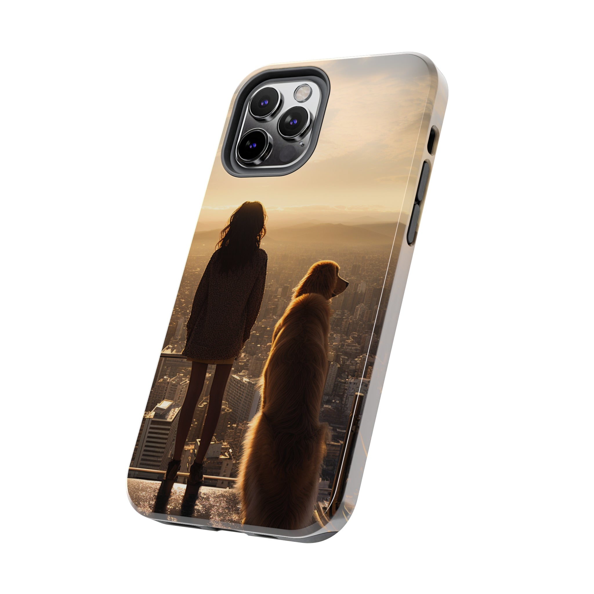 Golden Retriever Bond: Impact-Resistant iPhone Case