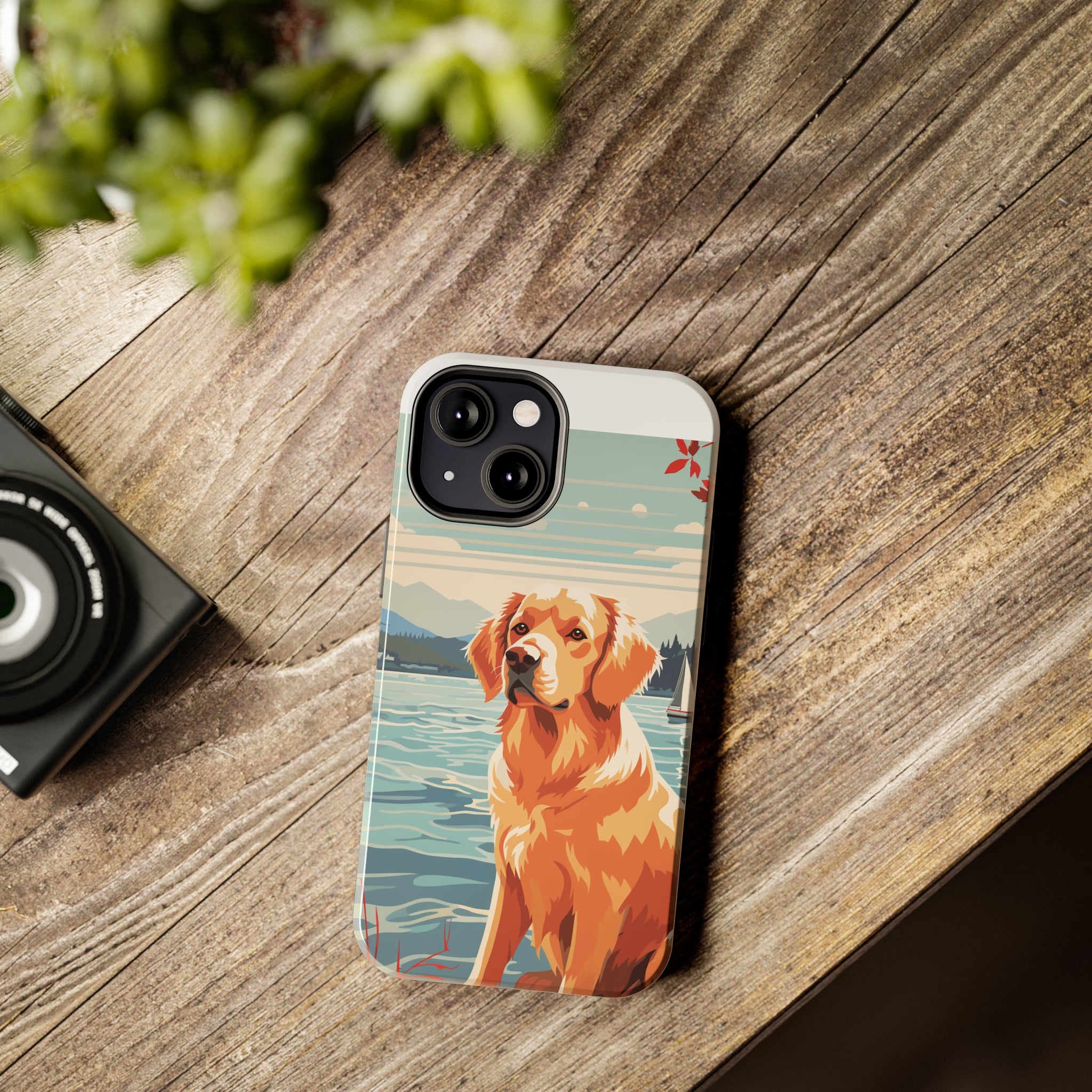 Golden Retriever Love: Impact-Resistant iPhone Case