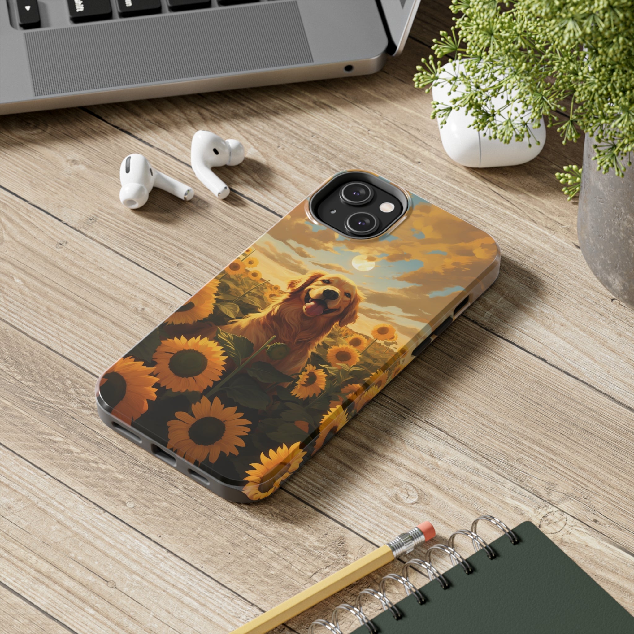 Golden Retriever Love: Impact-Resistant iPhone Case