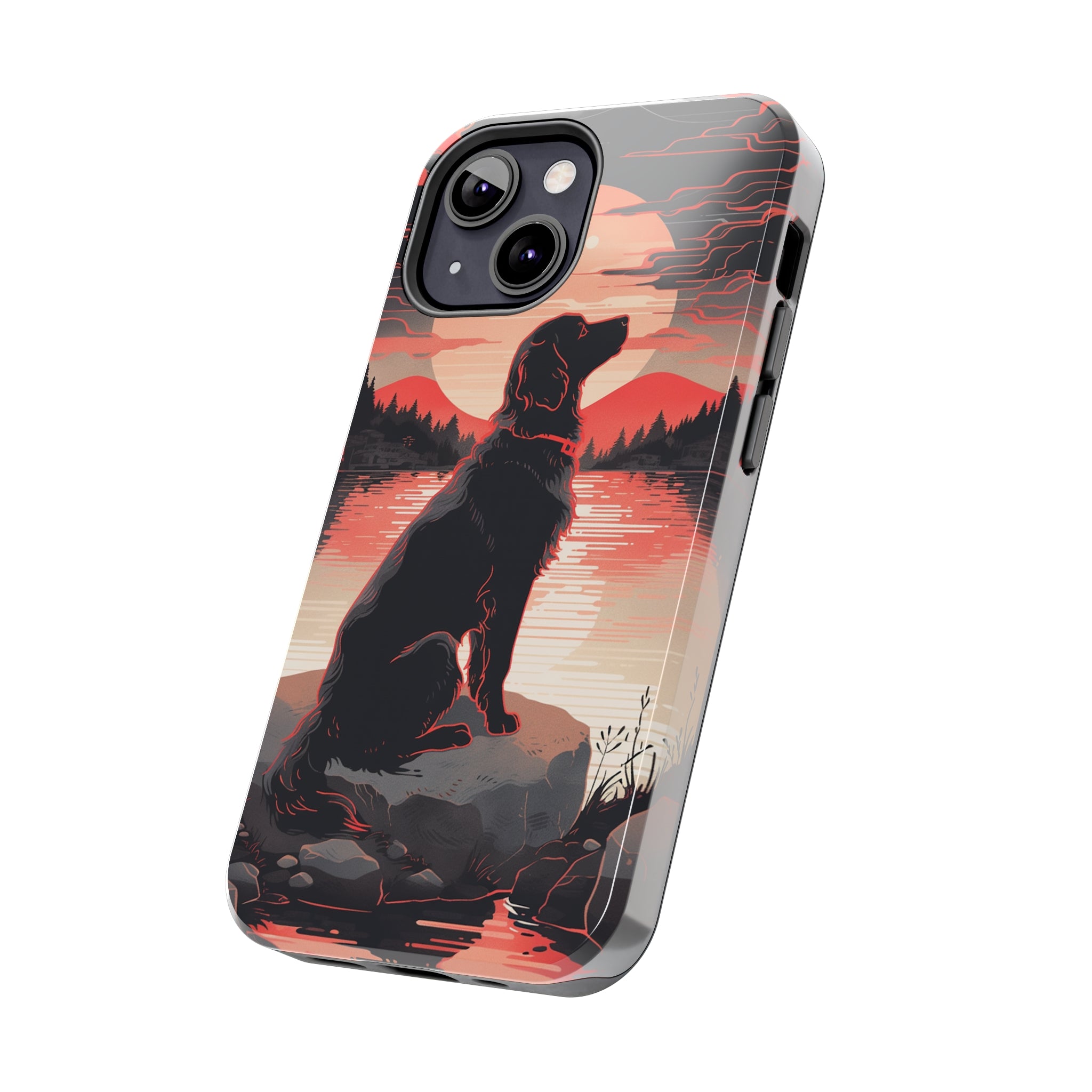 Golden Retriever Love - Dark Mode: Impact-Resistant iPhone Case